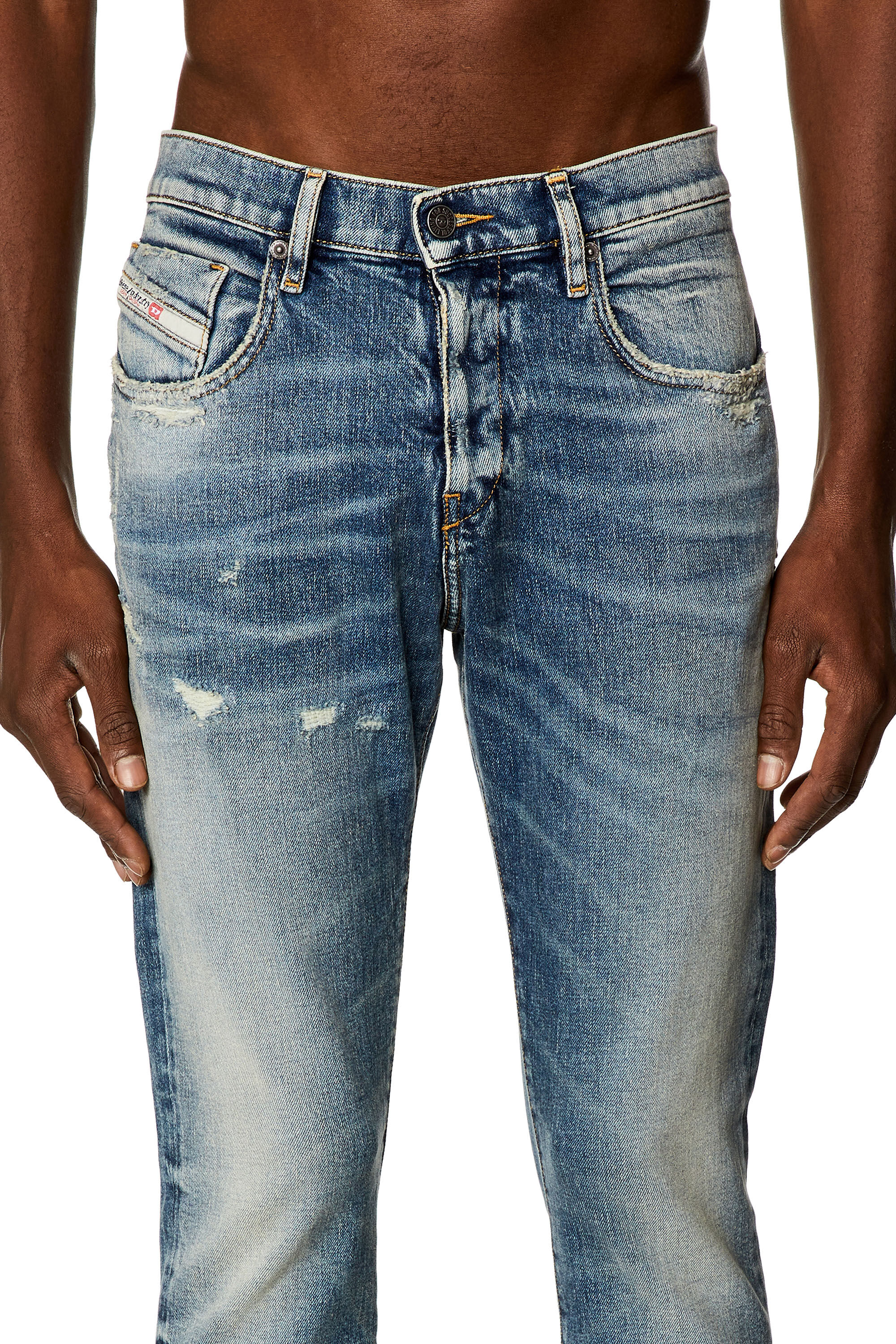 Diesel - Man's Slim Jeans 2019 D-Strukt E07L1, Medium blue - 5