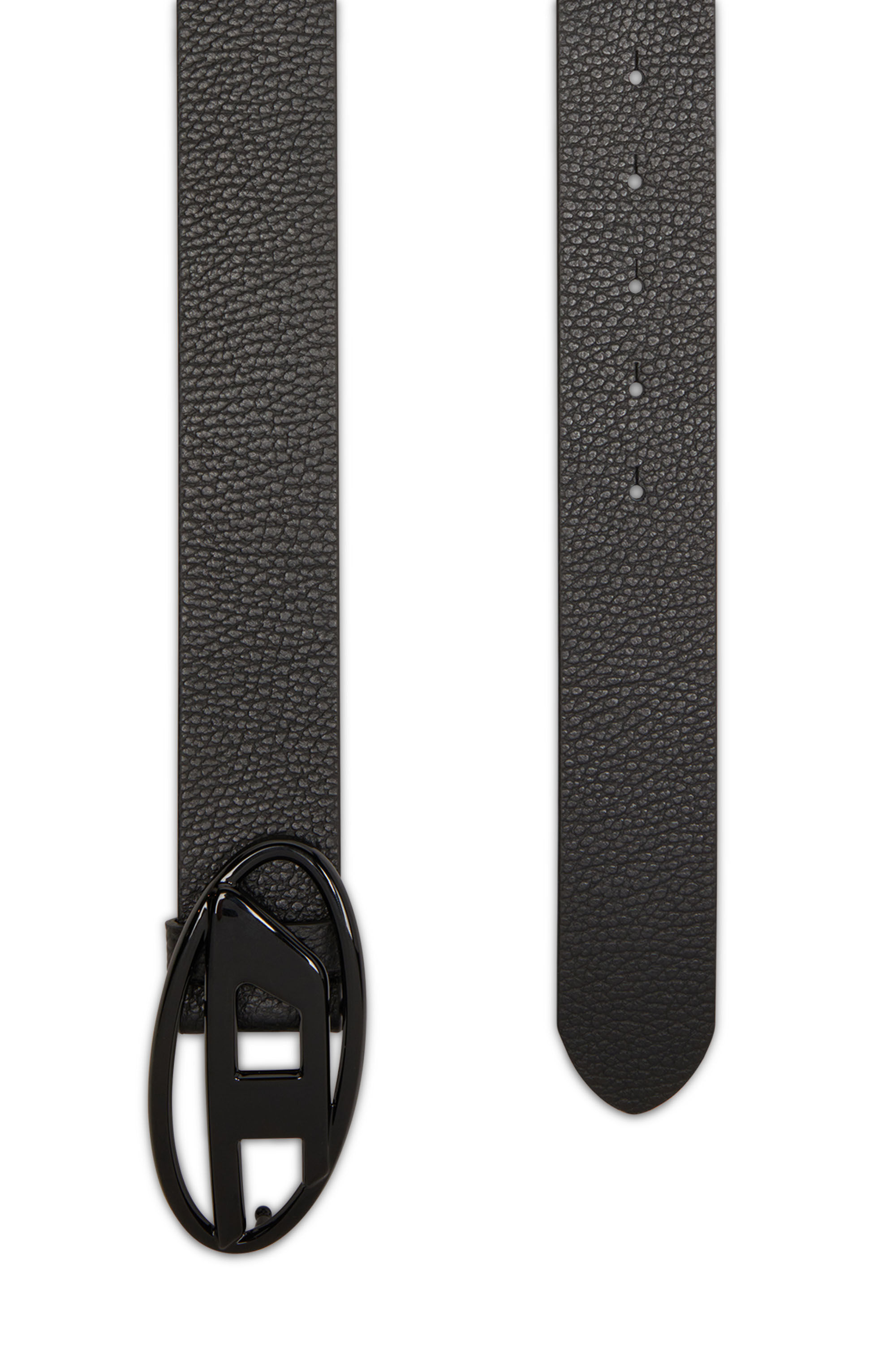 Women's Leather belt with matte buckle | Black | Diesel