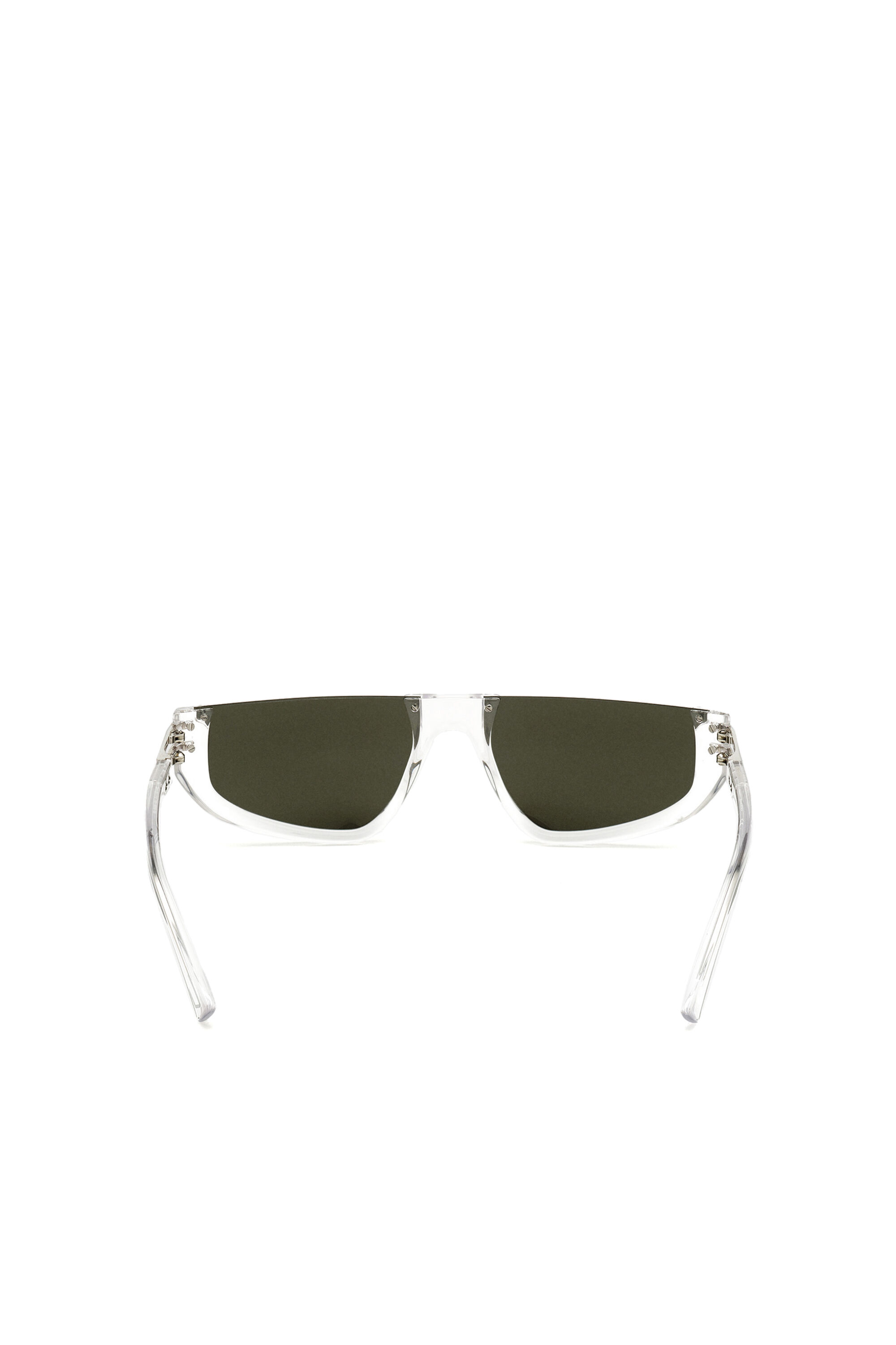 Diesel - DL0315, Man's Wraparound frame with mirror lenses in White - 4