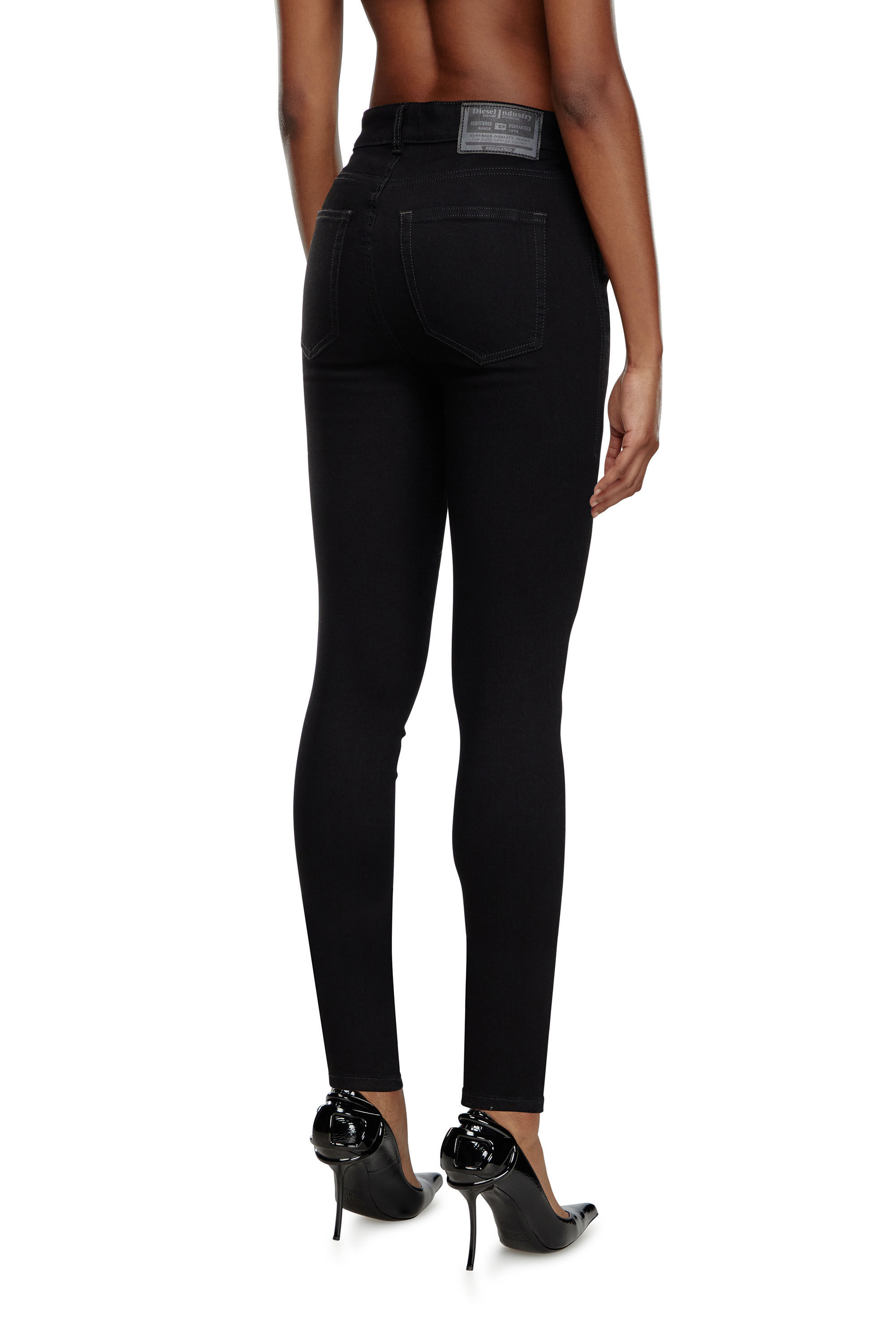 1984 SLANDY-HIGH Woman: Super Skinny Stretch Jeans | Black/Dark Grey |  Diesel