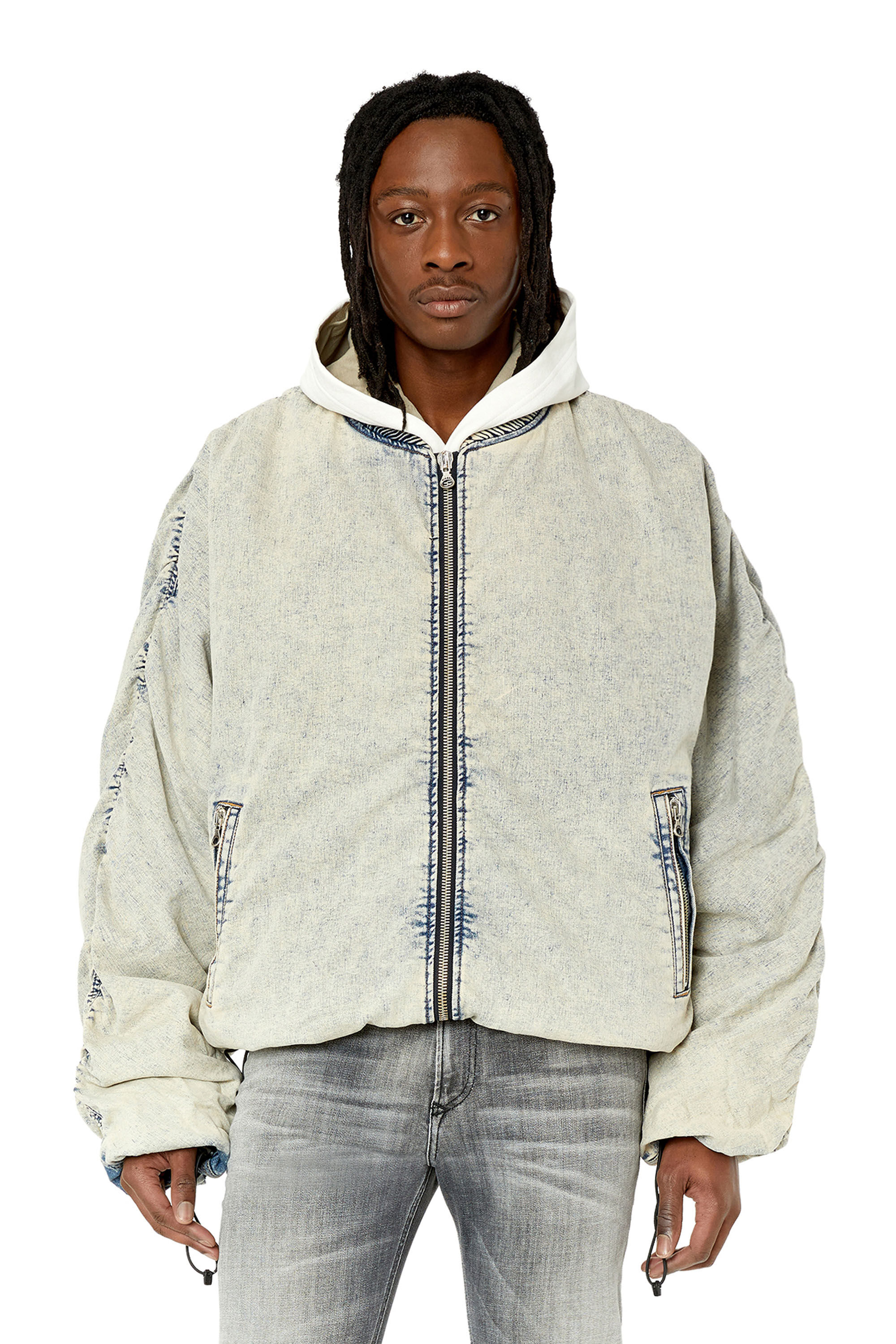 Diesel hooded bomber jacket deals