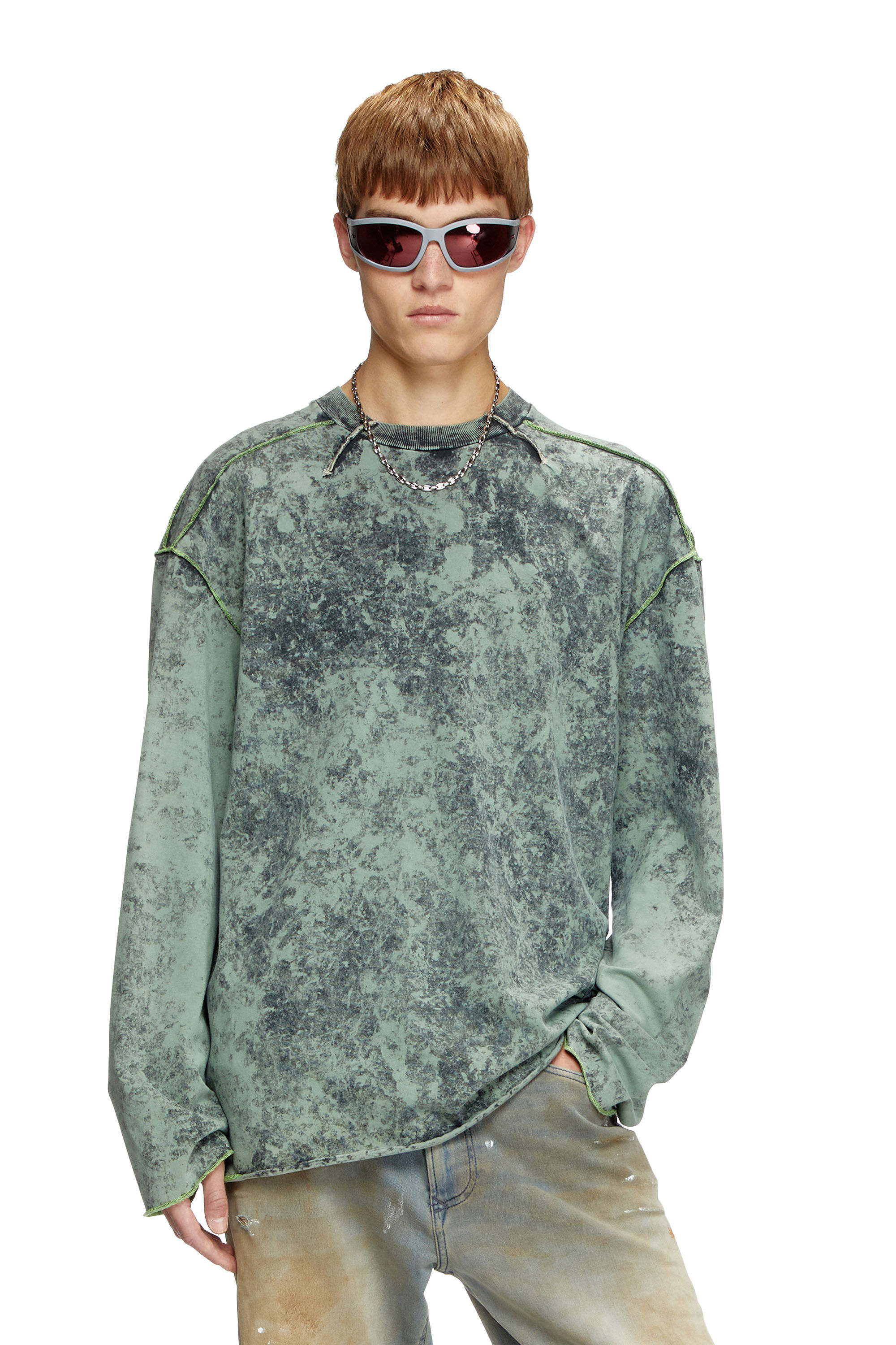 Tシャツ・カットソー IONSEOUL Company pigment washed over long sleeve JE214 IonQ Long Sleeve Tee | IonQ