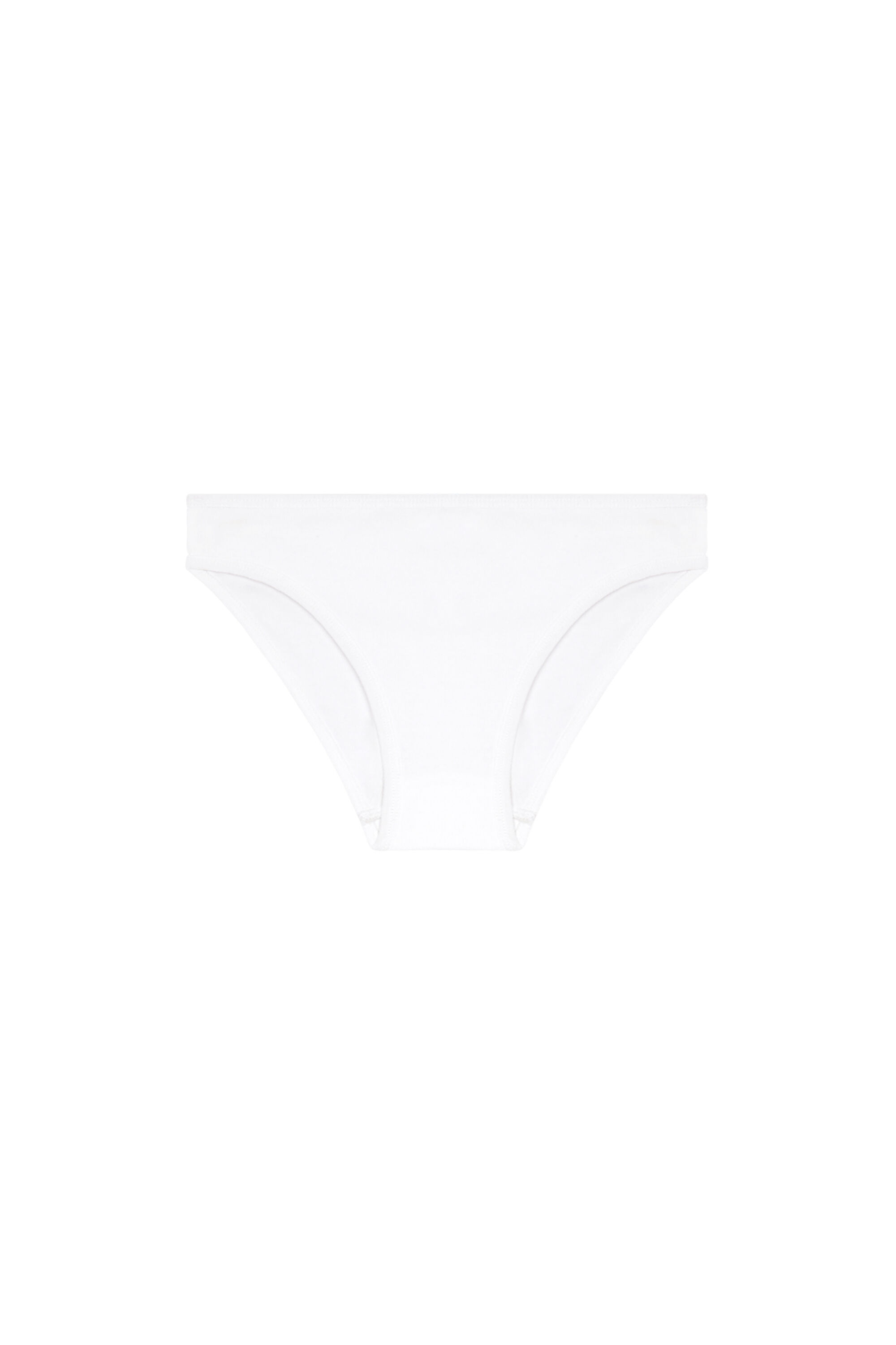 Diesel - UFPN-D-OVAL-HIGH-WAISTED-BRIEF, Woman Ribbed briefs with Oval D plaque in White - Image 4