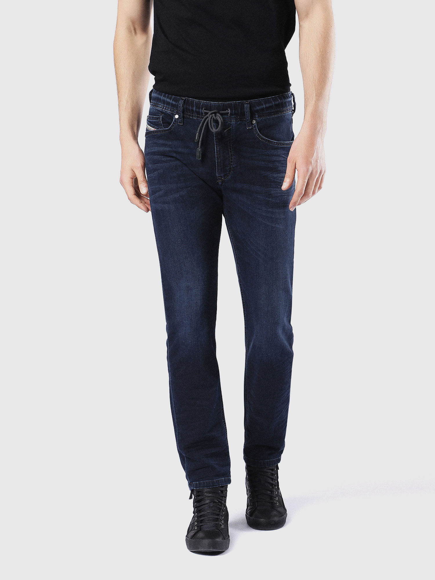 WAYKEE JOGGJEANS 0842W Straight Dark blue Jeans | Diesel