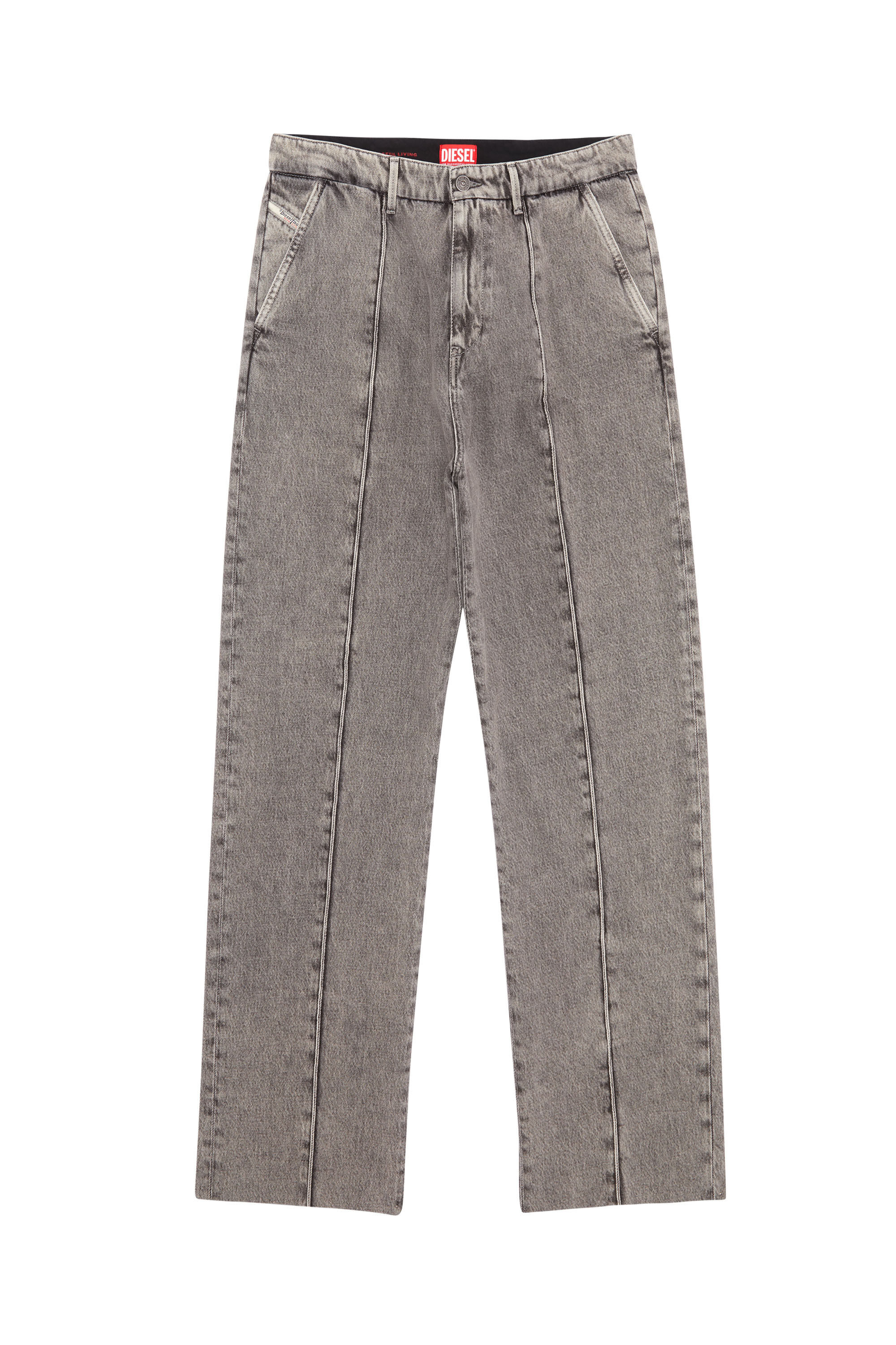 Diesel - D-Chino-Work 0IEAA Straight Jeans, Gris Claro - Image 2