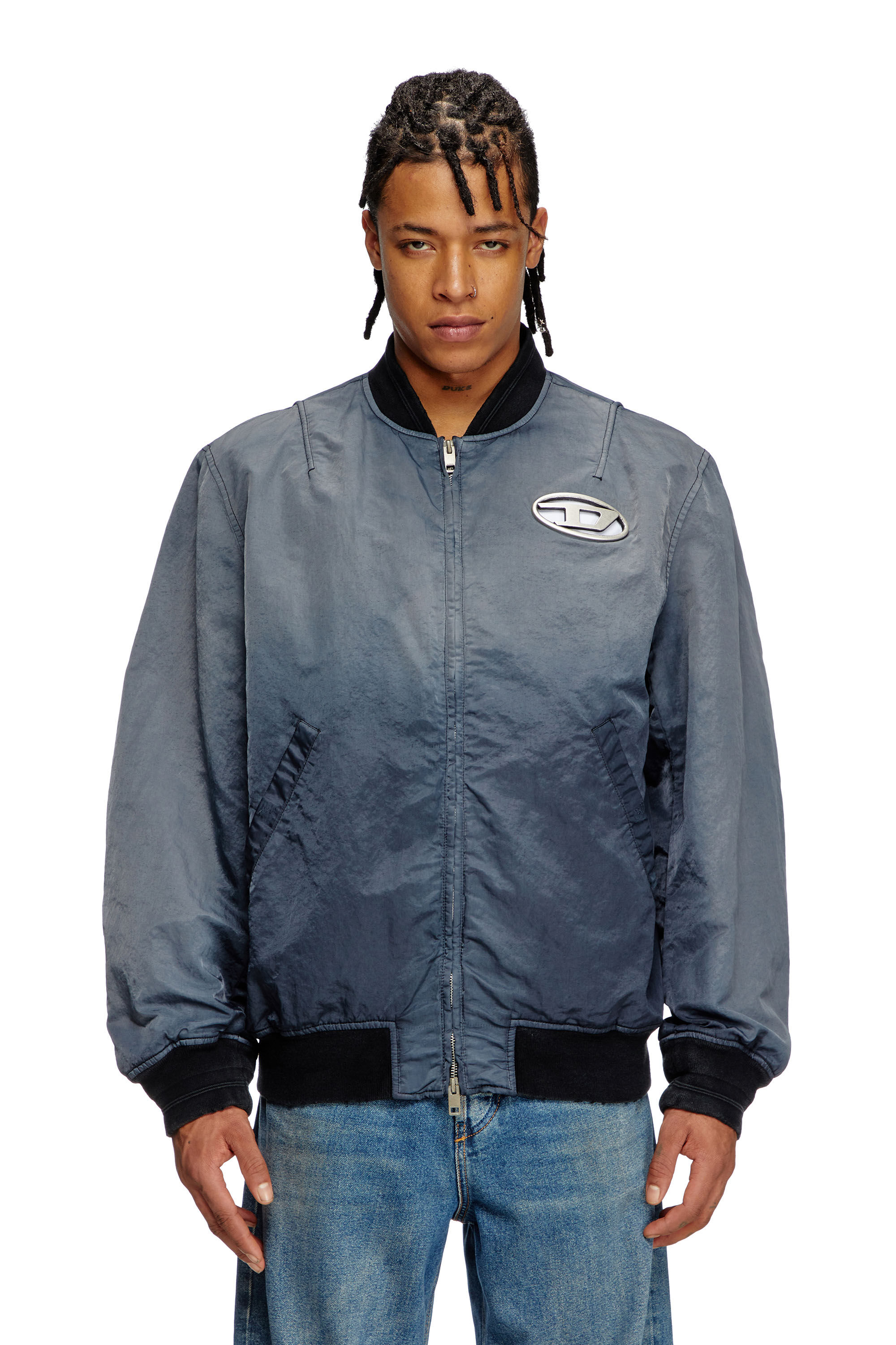 Diesel - J-KEPES, Chaqueta bomber acolchada en degradé Hombre in Gris - 3