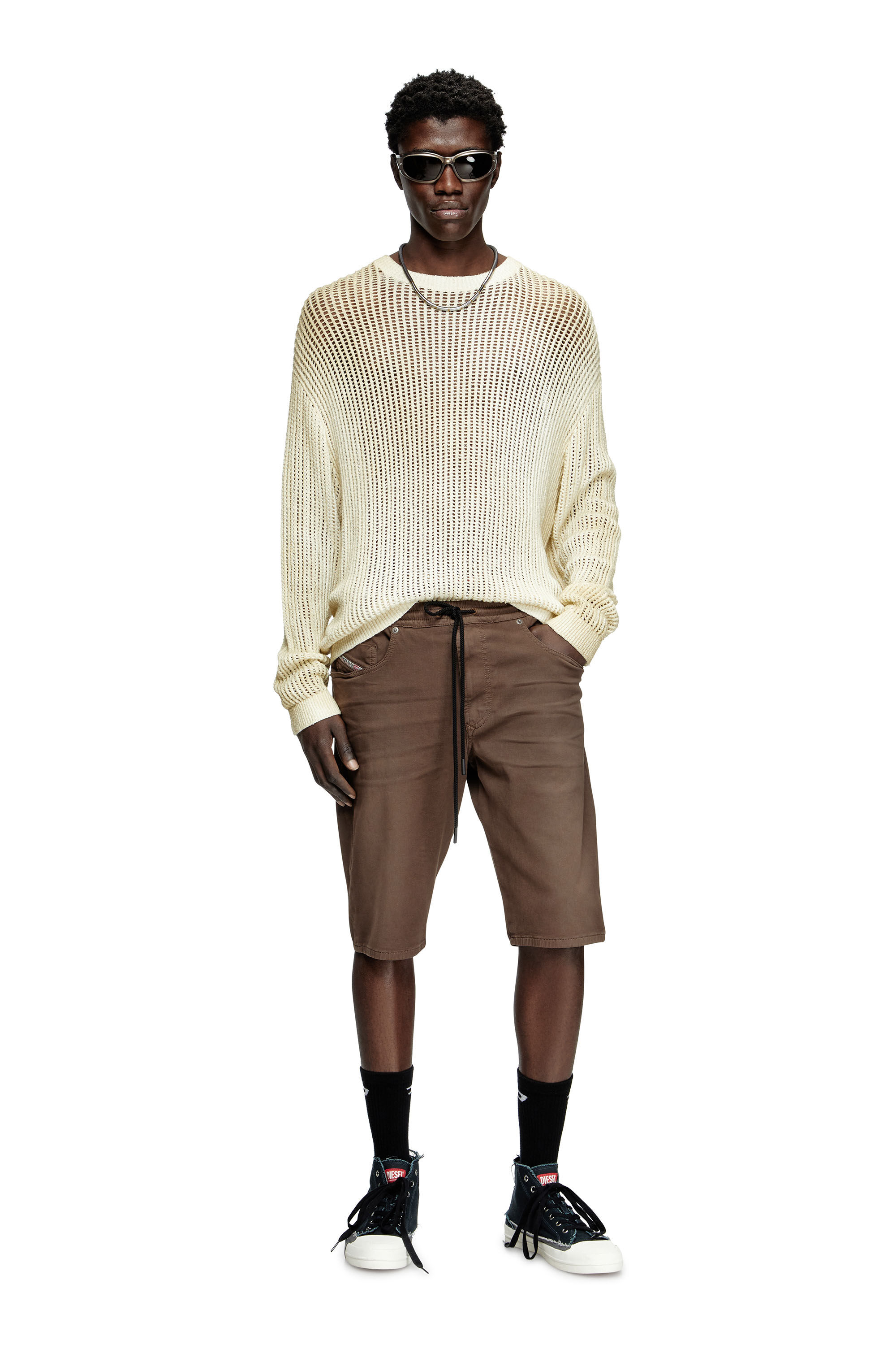 Men's Chino shorts in JoggJeans | Brown | Diesel