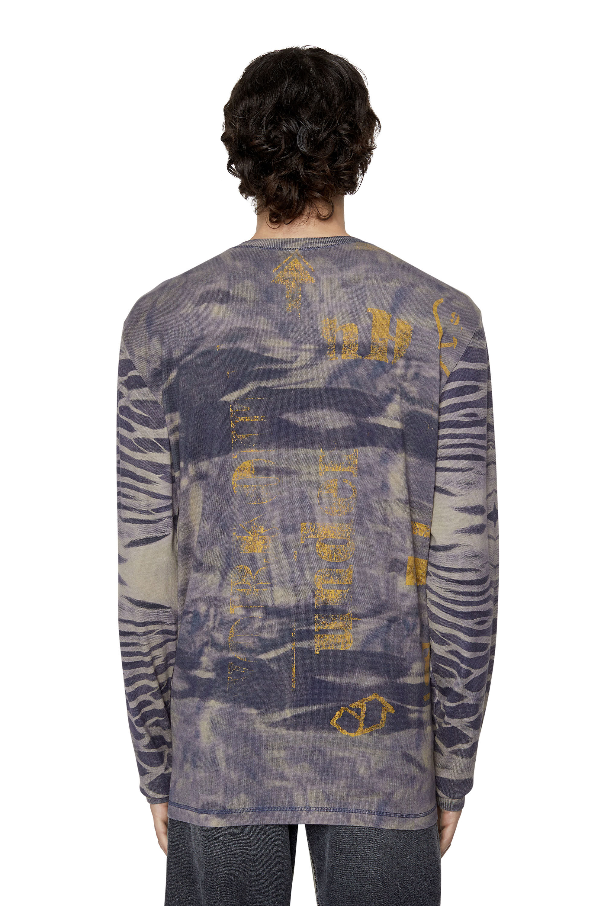 T-JUSER Man: Camo Henley shirt with vintage effect | Diesel