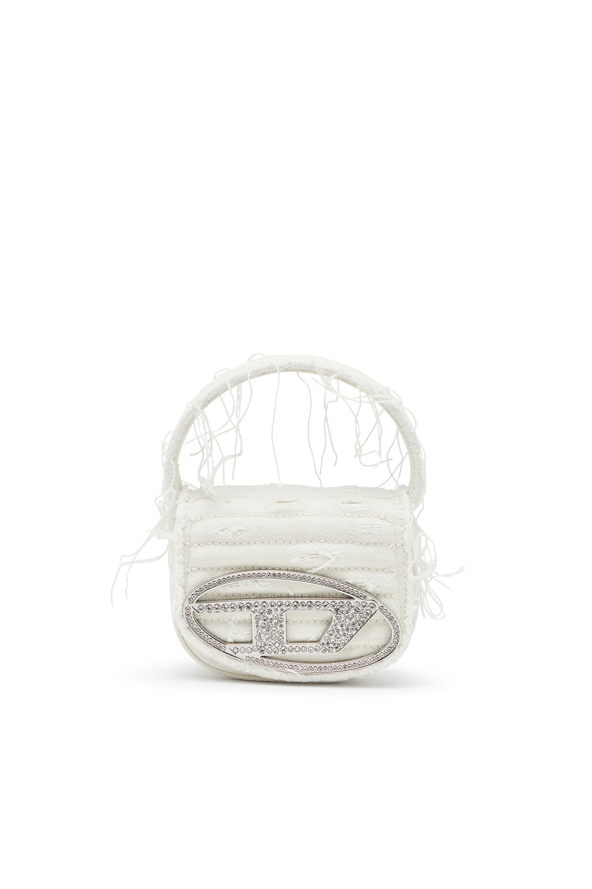 Women's 1DR XS-Iconic mini bag in canvas and leather | White | Diesel