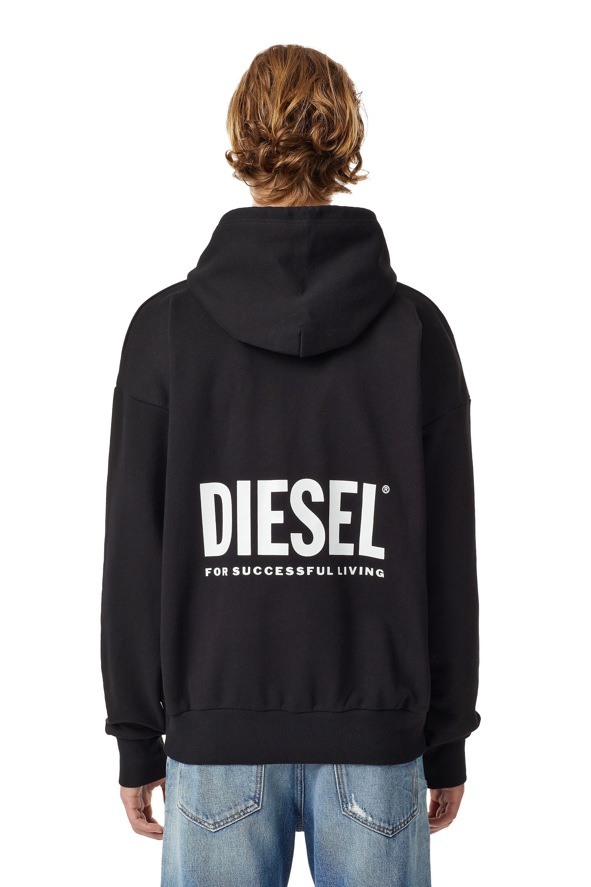 Diesel - LR-S-GIRK-HOOD-VIC, Sudadera con capucha Diesel + L.R. Vicenza Hombre in Negro - 4