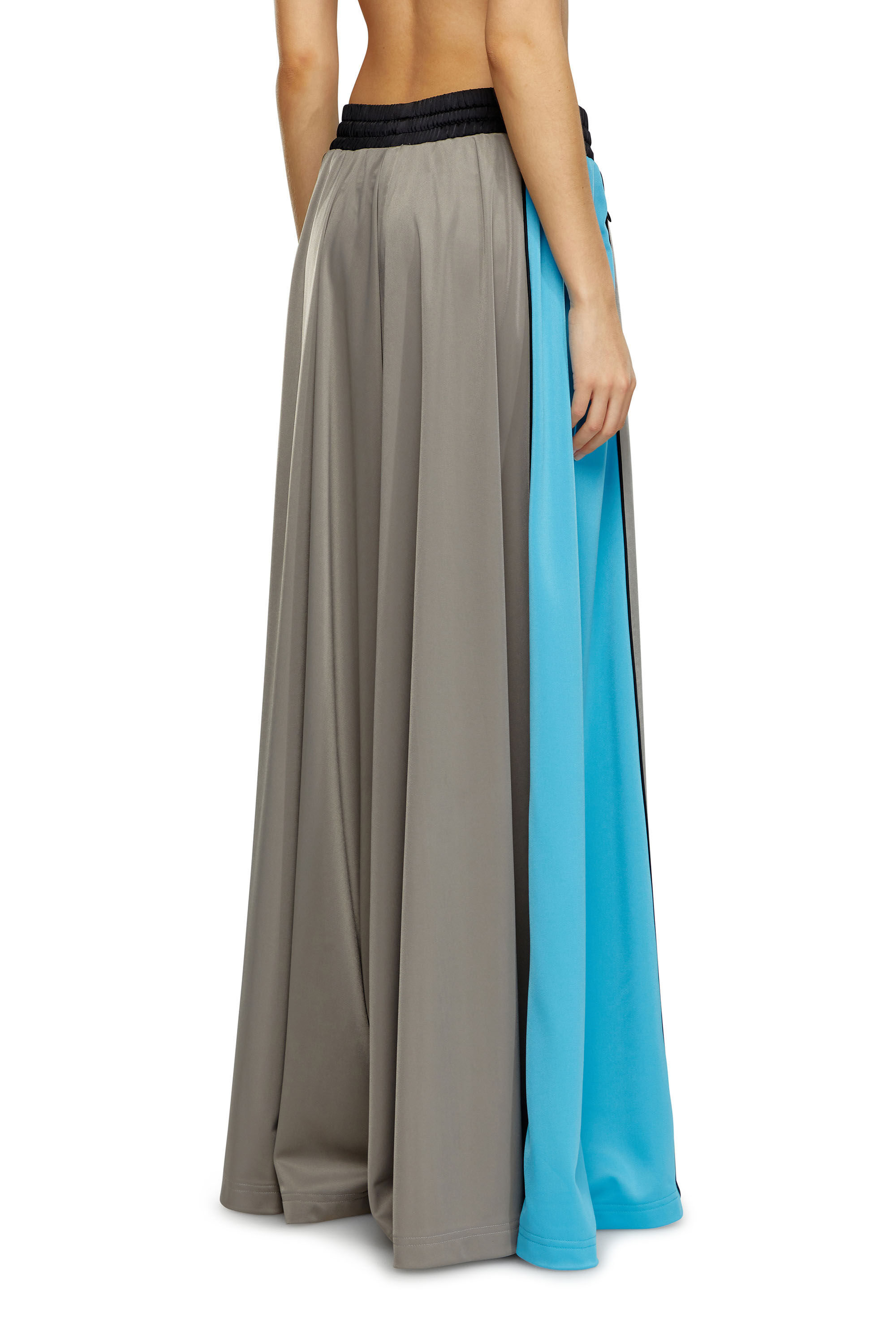 Women's Palazzo pants in satin and double knit | Multicolor