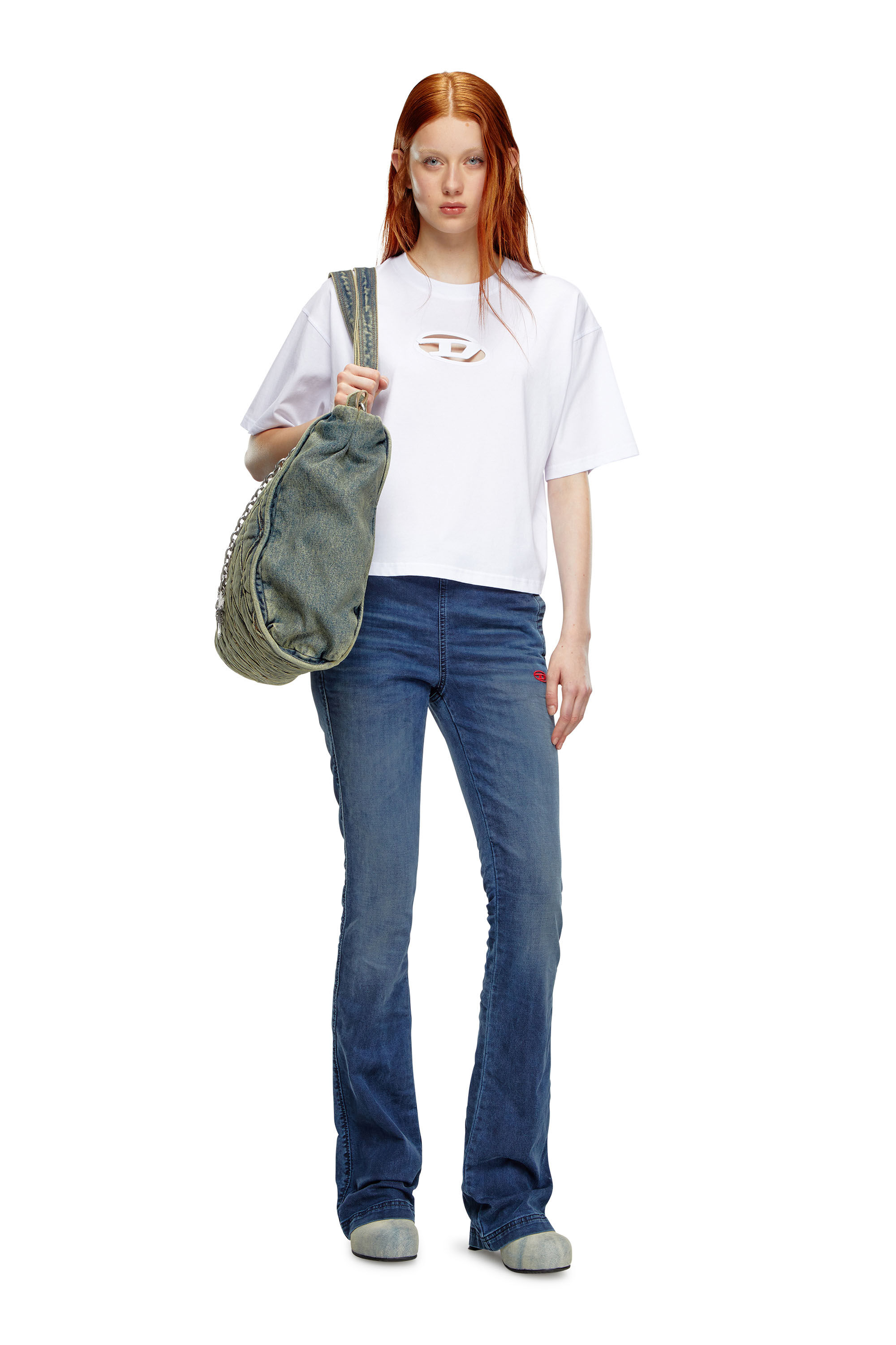 Diesel - Bootcut 2069 D-Ebbey Joggjeans® 068LX Mujer, Azul Oscuro - 1