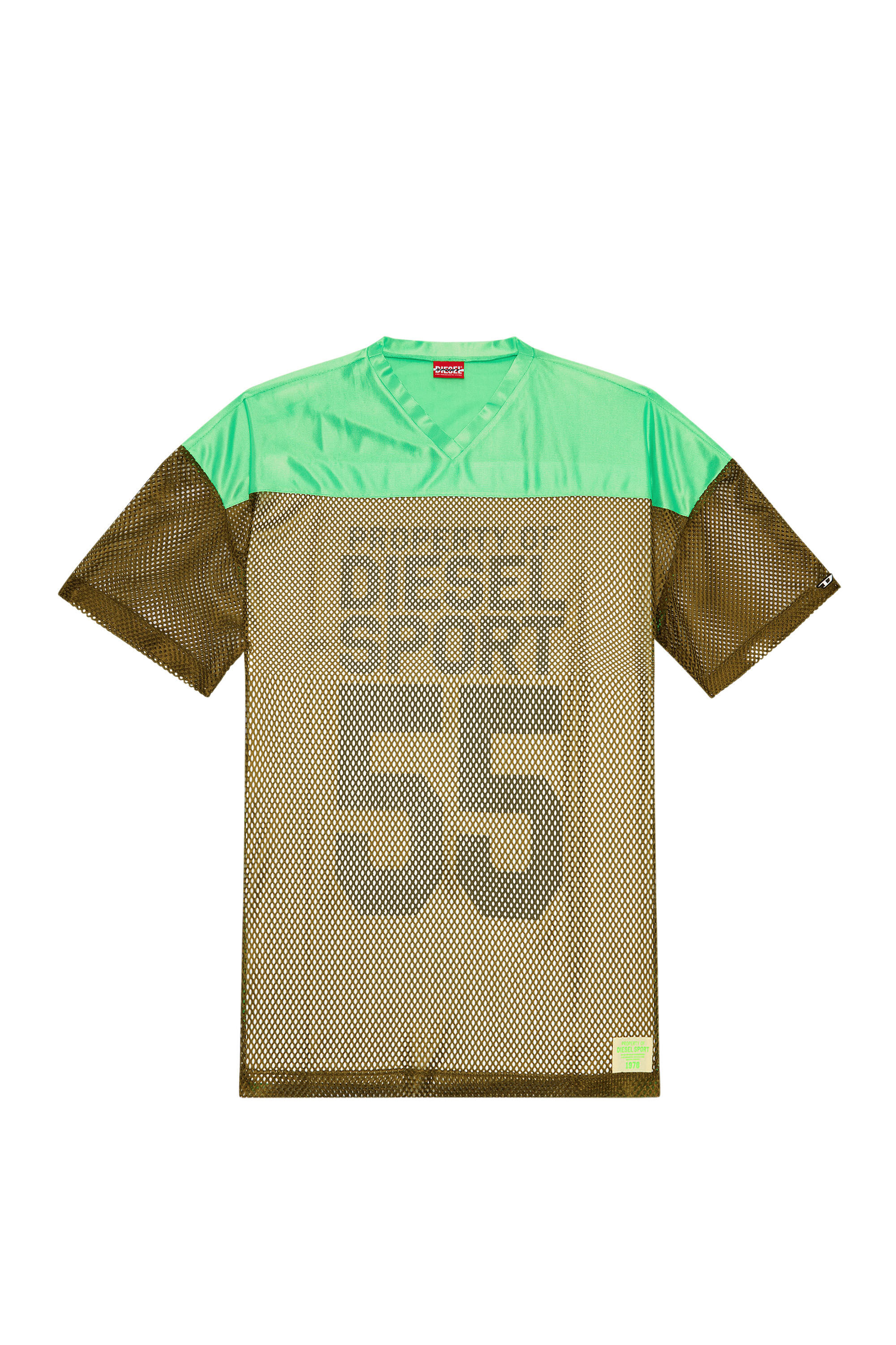 AMTEE-CATHAL-HT03 Man: T-shirt in mesh and dazzle fabric | Diesel