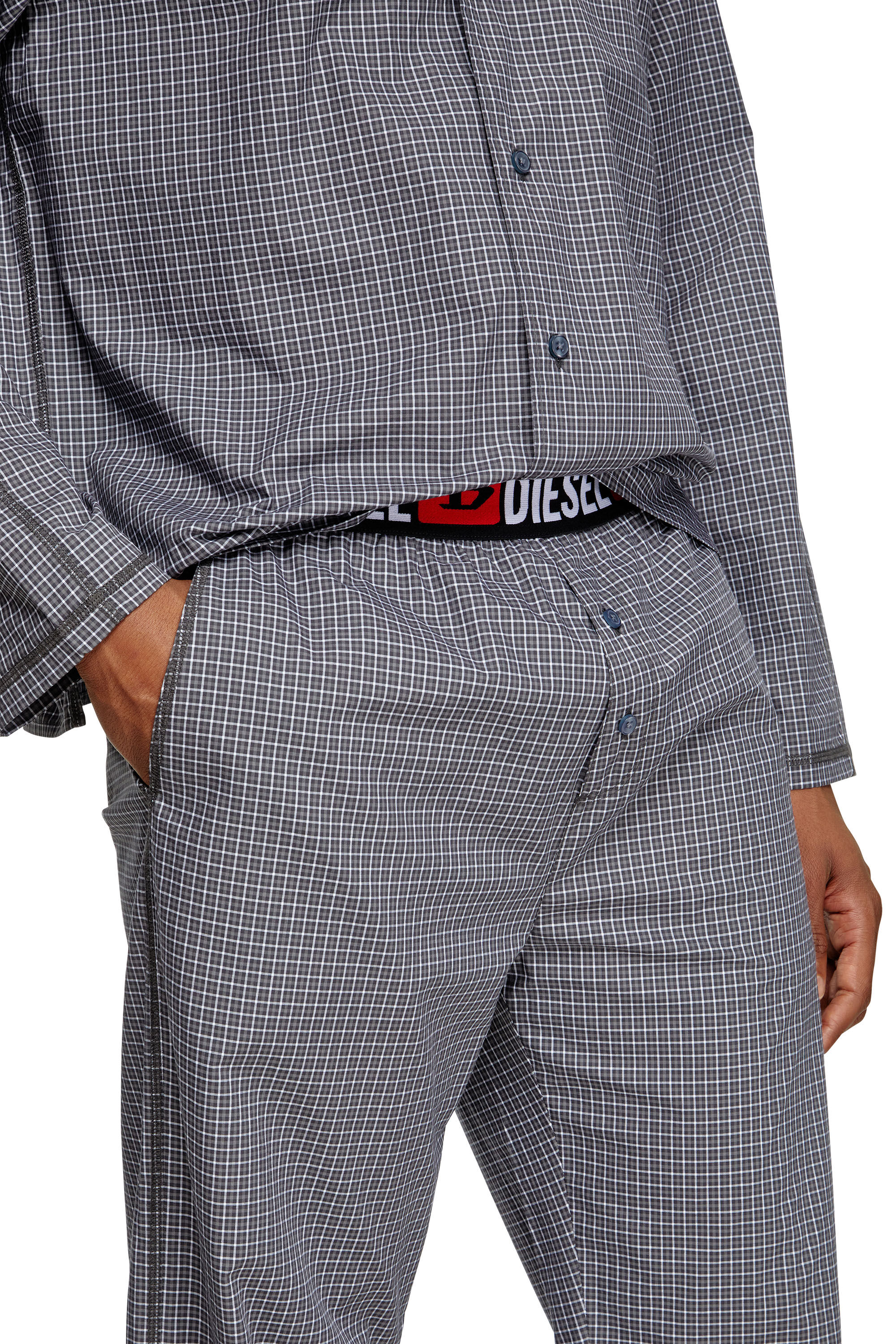 Diesel - SET-PAUL-D-CORE, Man's Pyjamas in check cotton in Grey - 2