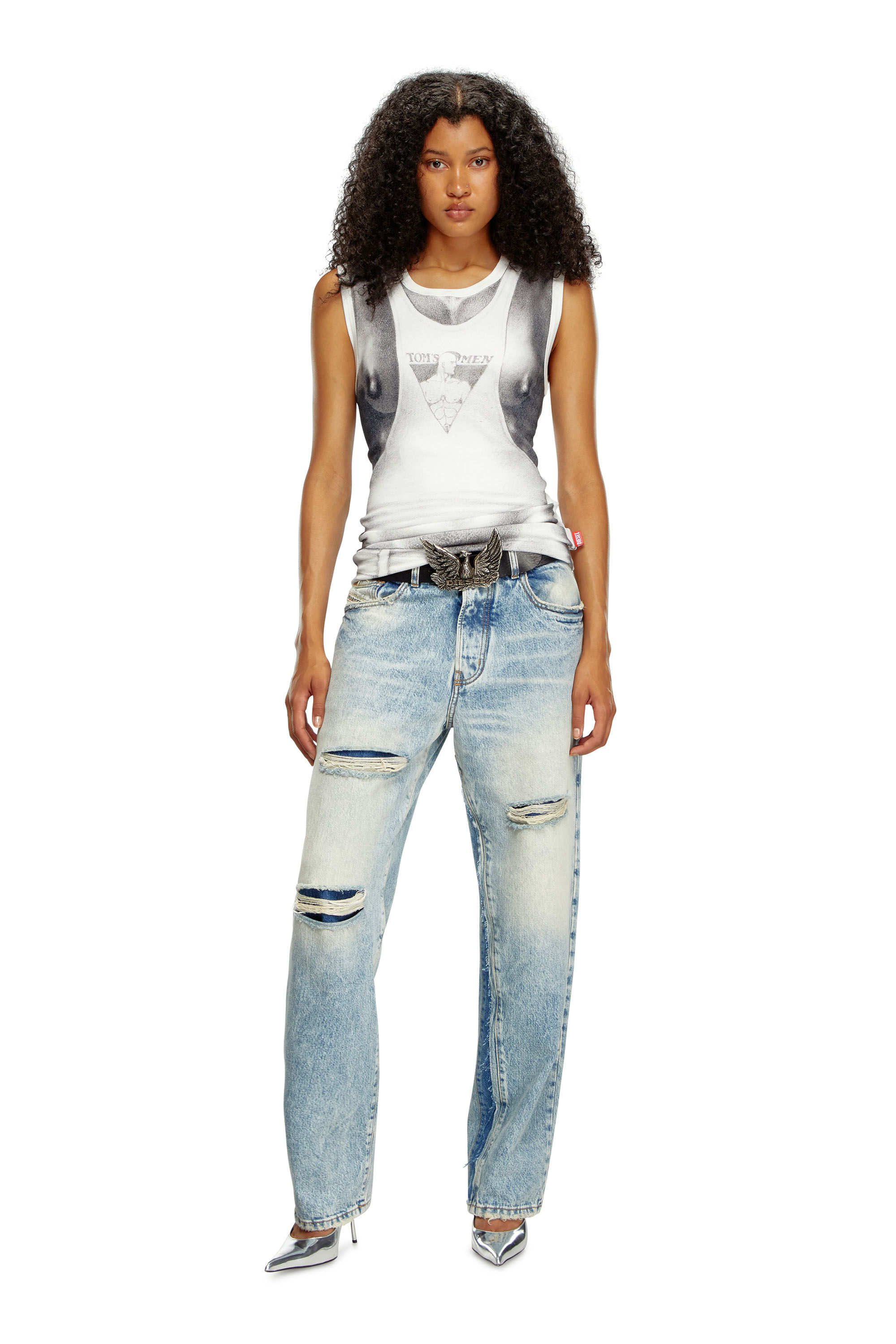 Women's Tank top with all-over print | White | Diesel