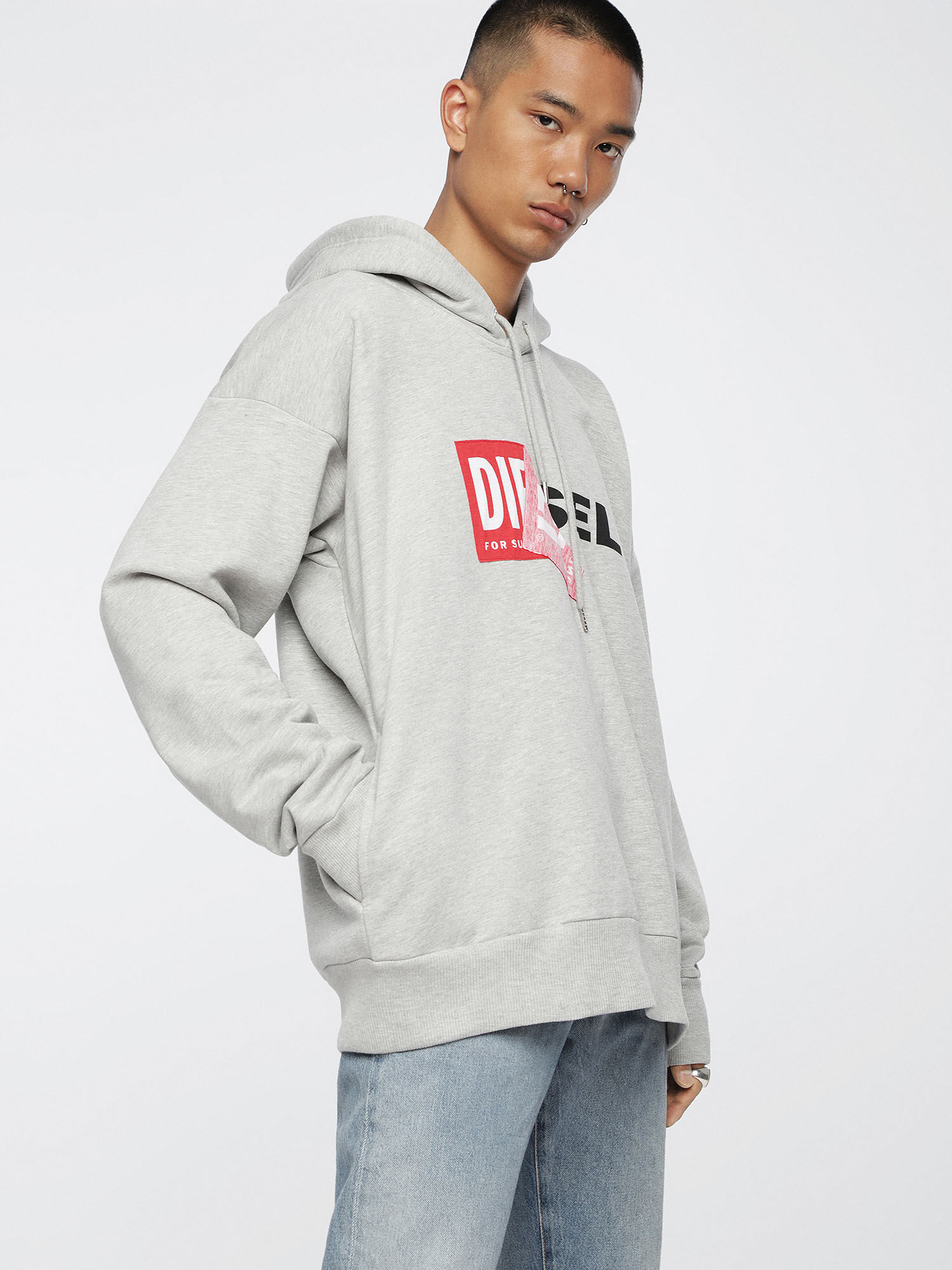 diesel peel logo hoodie