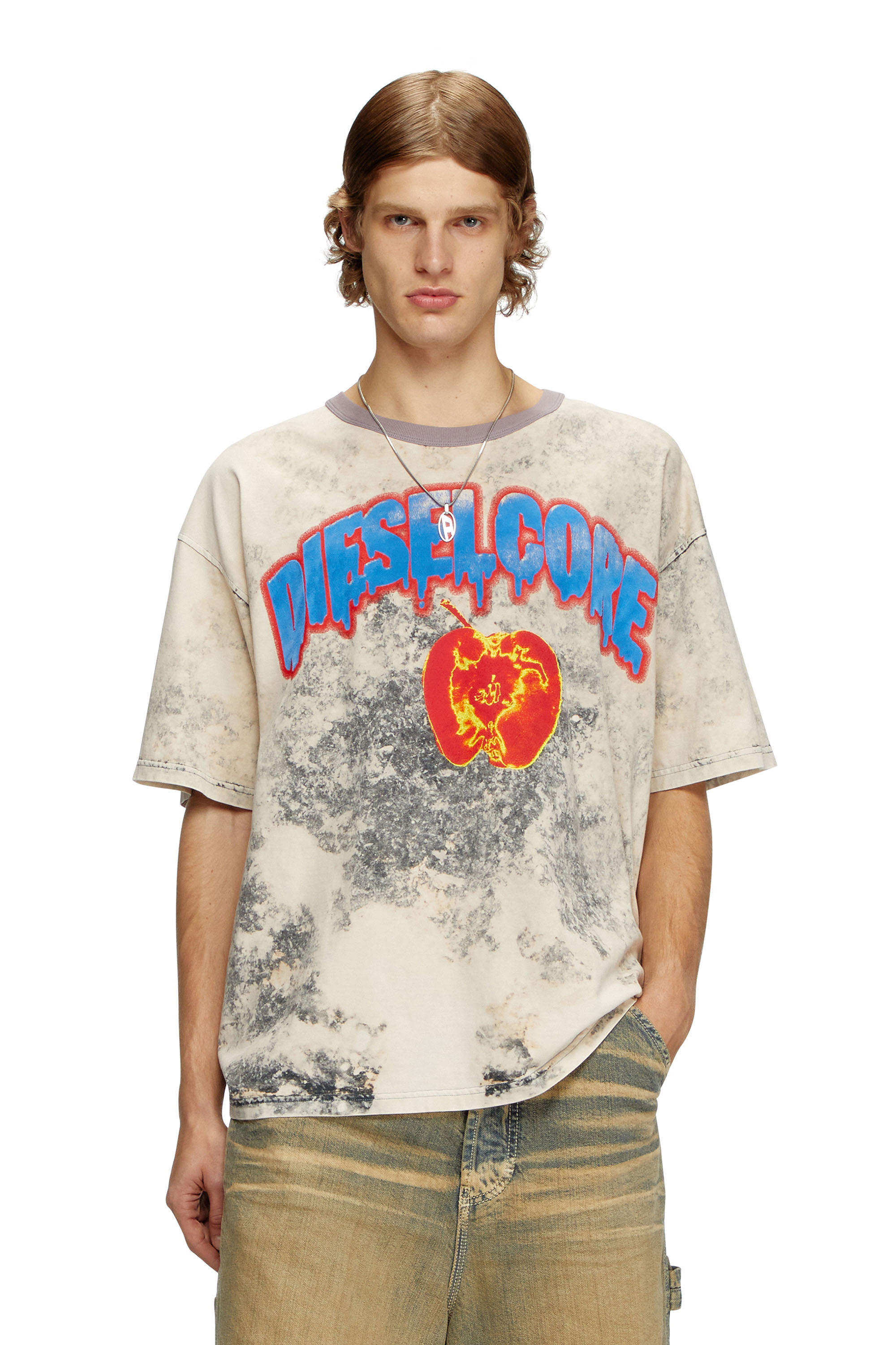 Diesel - T-BOXT-R9, Camiseta con logotipo Diesel Core Hombre in Gris - 3