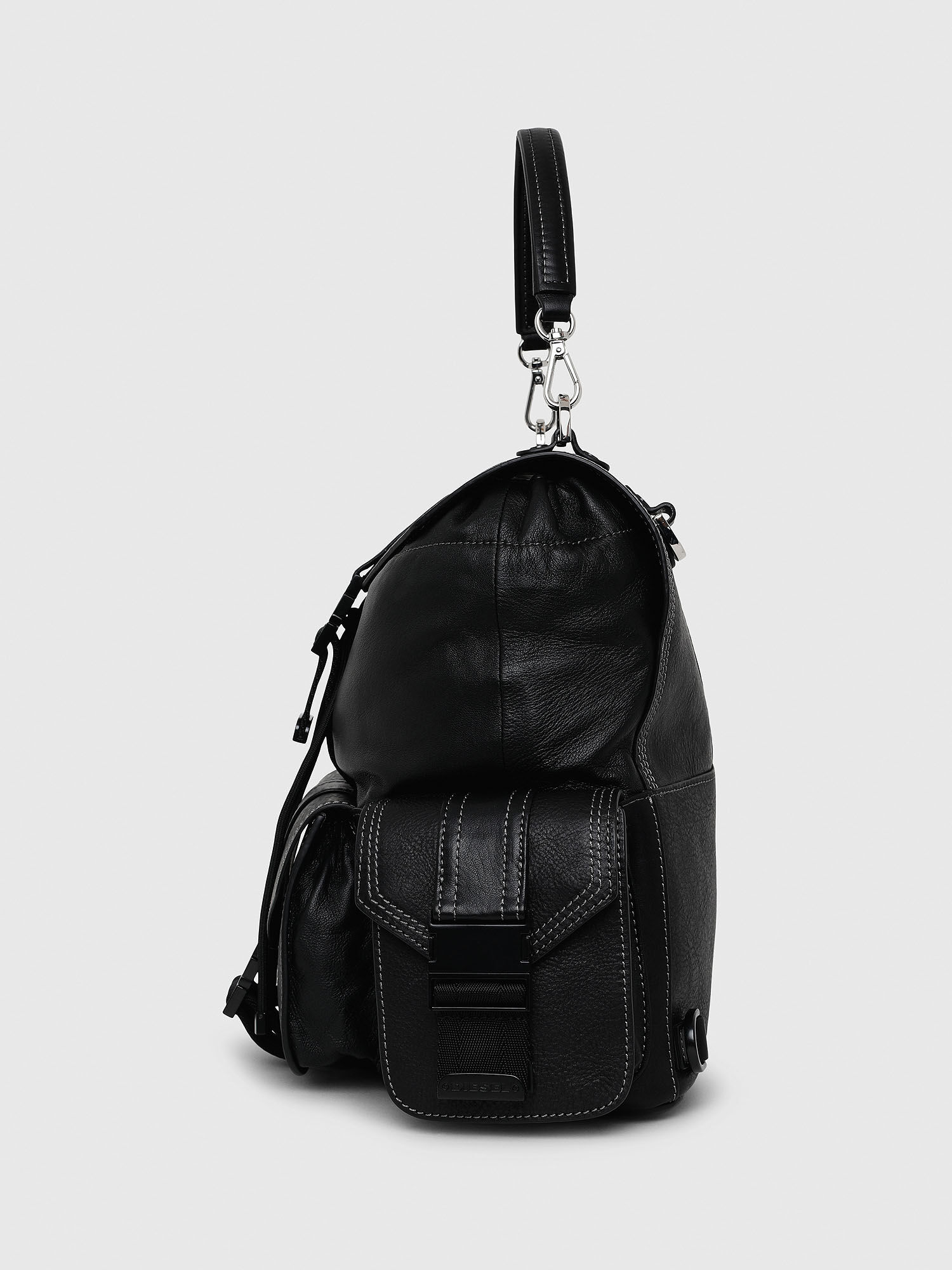 diesel black backpack