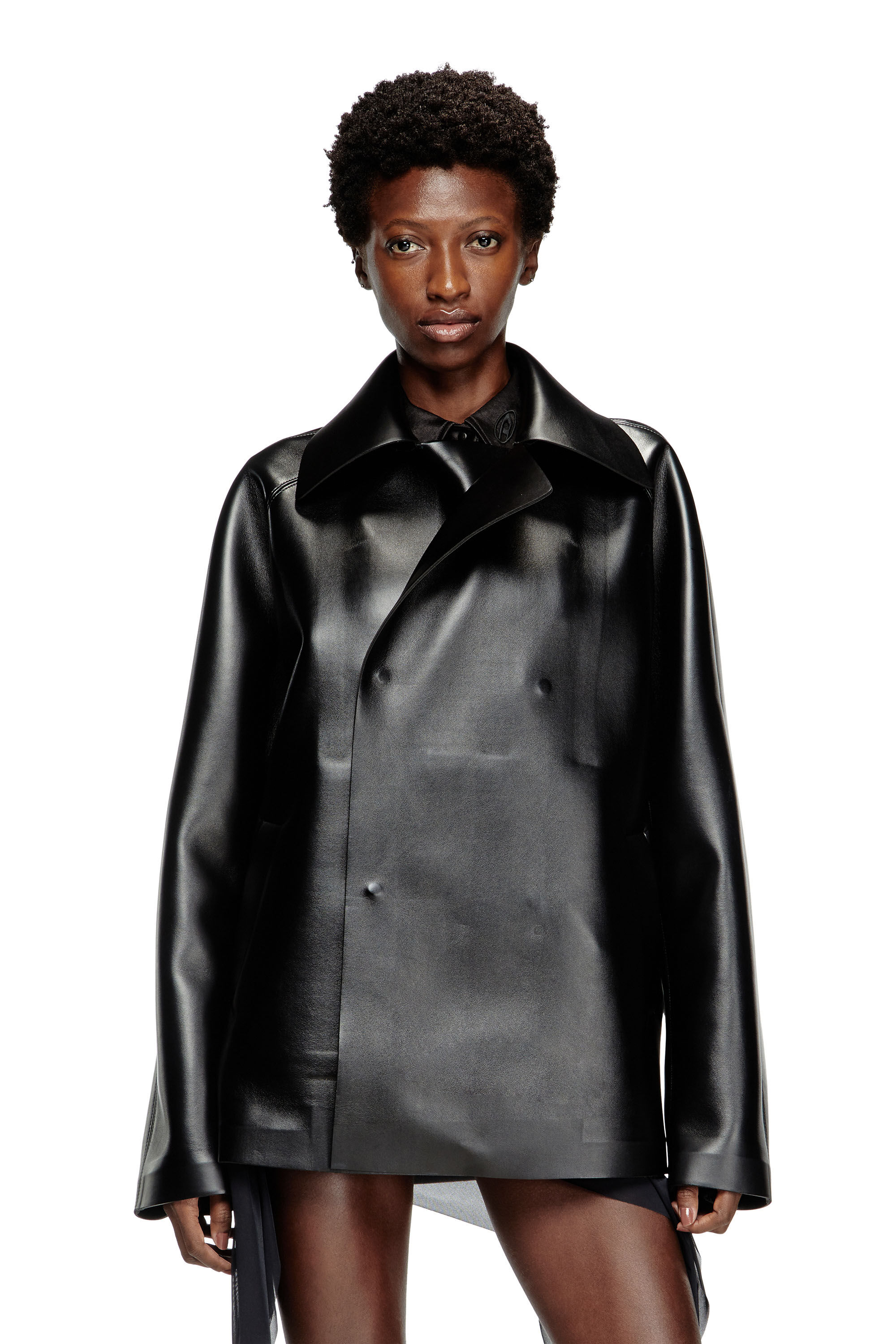 Diesel - J-MARKUS, Chaqueta de tejido neopreno de corte oversize Unisex in Negro - 6