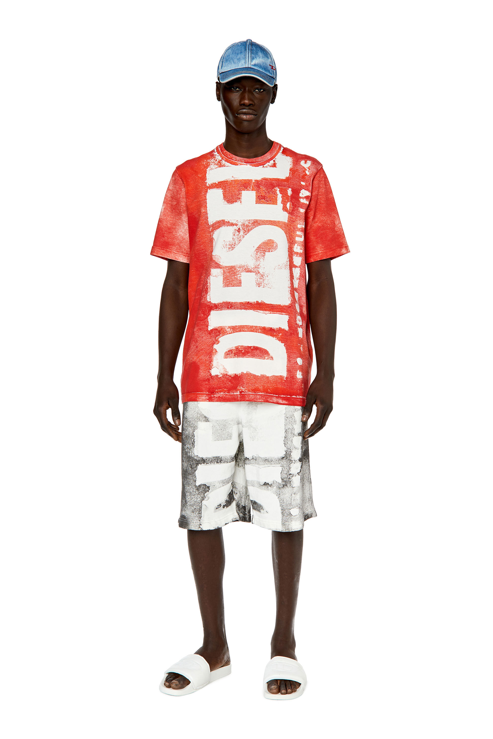 T JUST G12 Man T shirt with bleeding logo Diesel