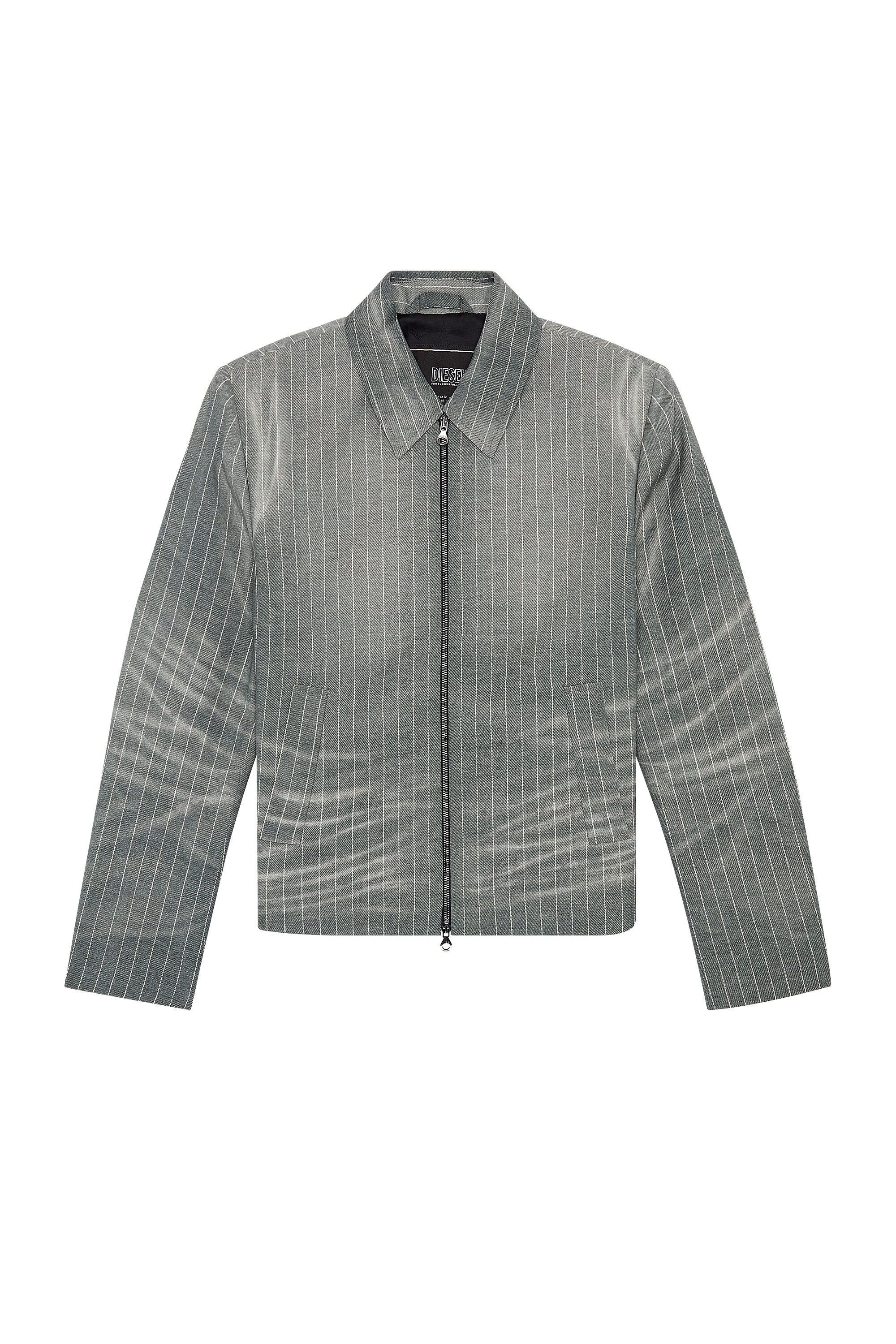 Men's Printed pinstripe jacket in virgin wool | J-CARL Diesel