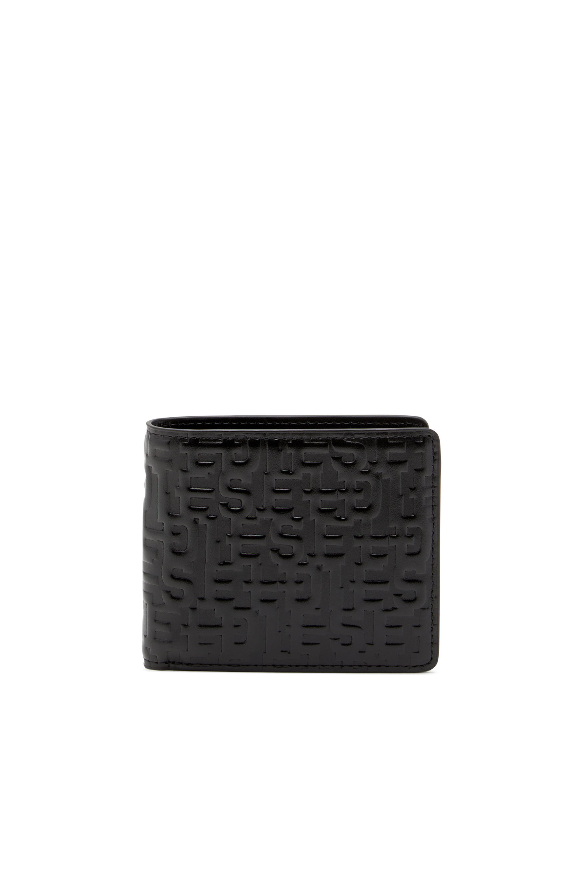 折りたたみ財布 DIESEL Men Wallet Black X10299P0685 T8013 Men's Bi-fold wallet in monogram leather | Black | Diesel