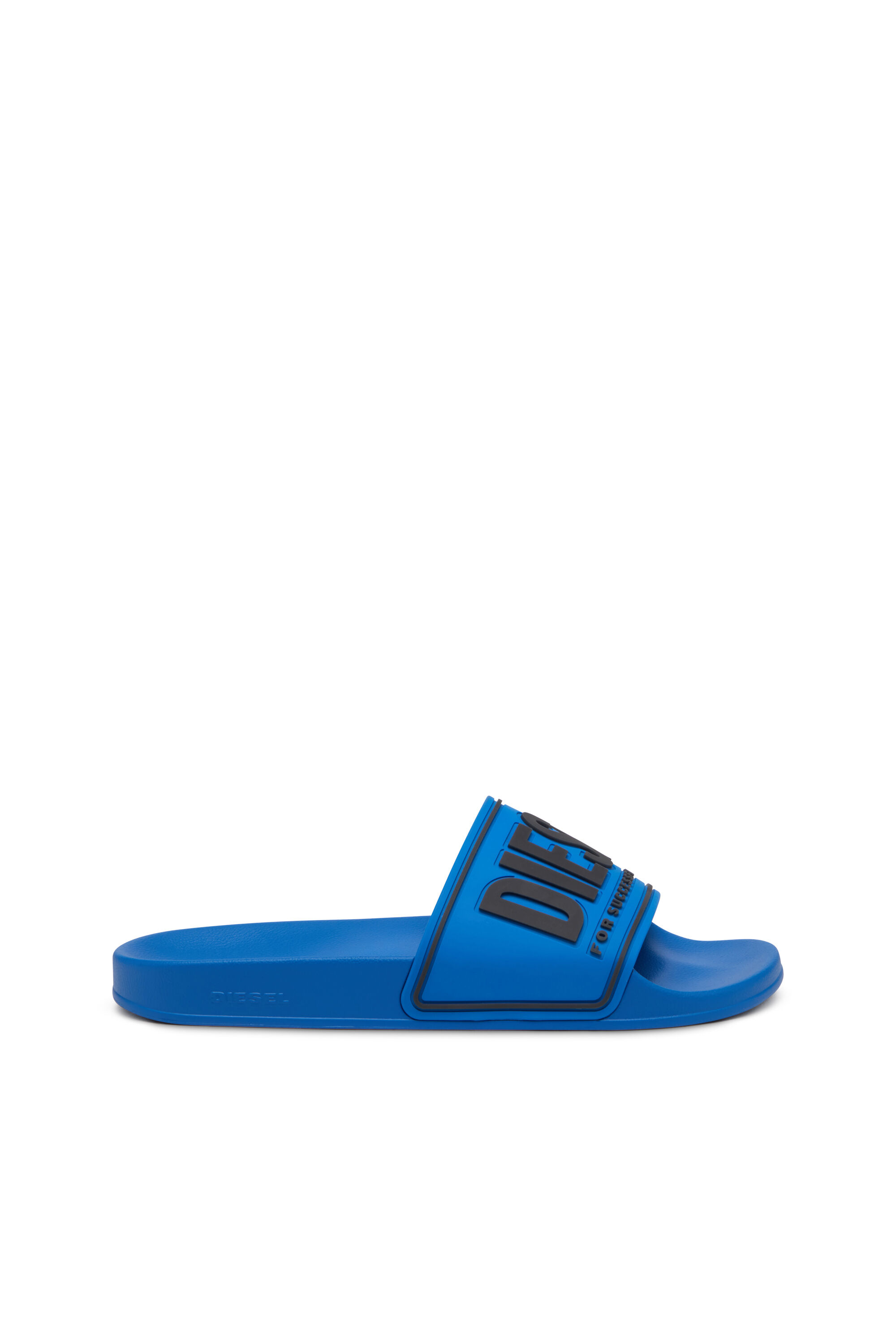 ★DIESEL★ SA Mayemi Slide Blue Y02801P4441H5215 Diesel's rubber slides for Man | Diesel SA-MAYEMI CC