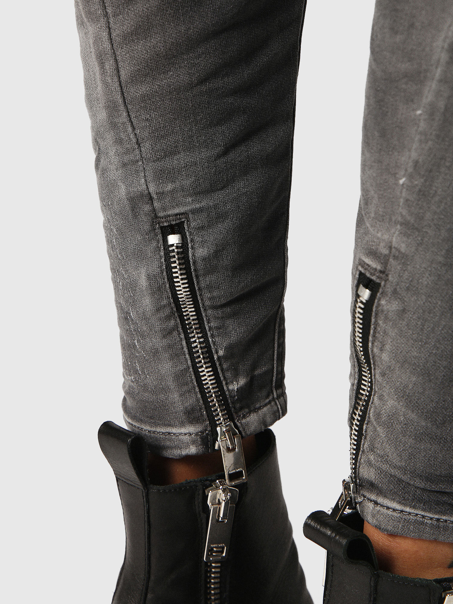Diesel - Fayza JoggJeans 084NA, Black/Dark Grey - Image 4