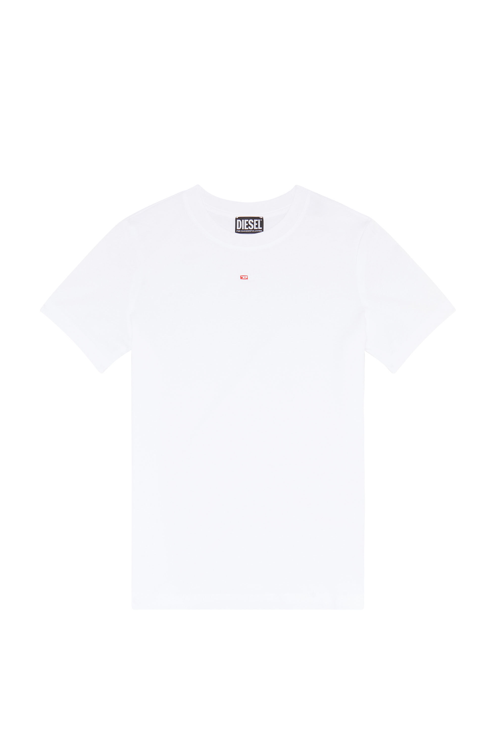 Diesel - T-REG-MICRODIV, Camiseta con logotipo pequeño bordado Mujer in Blanco - 2