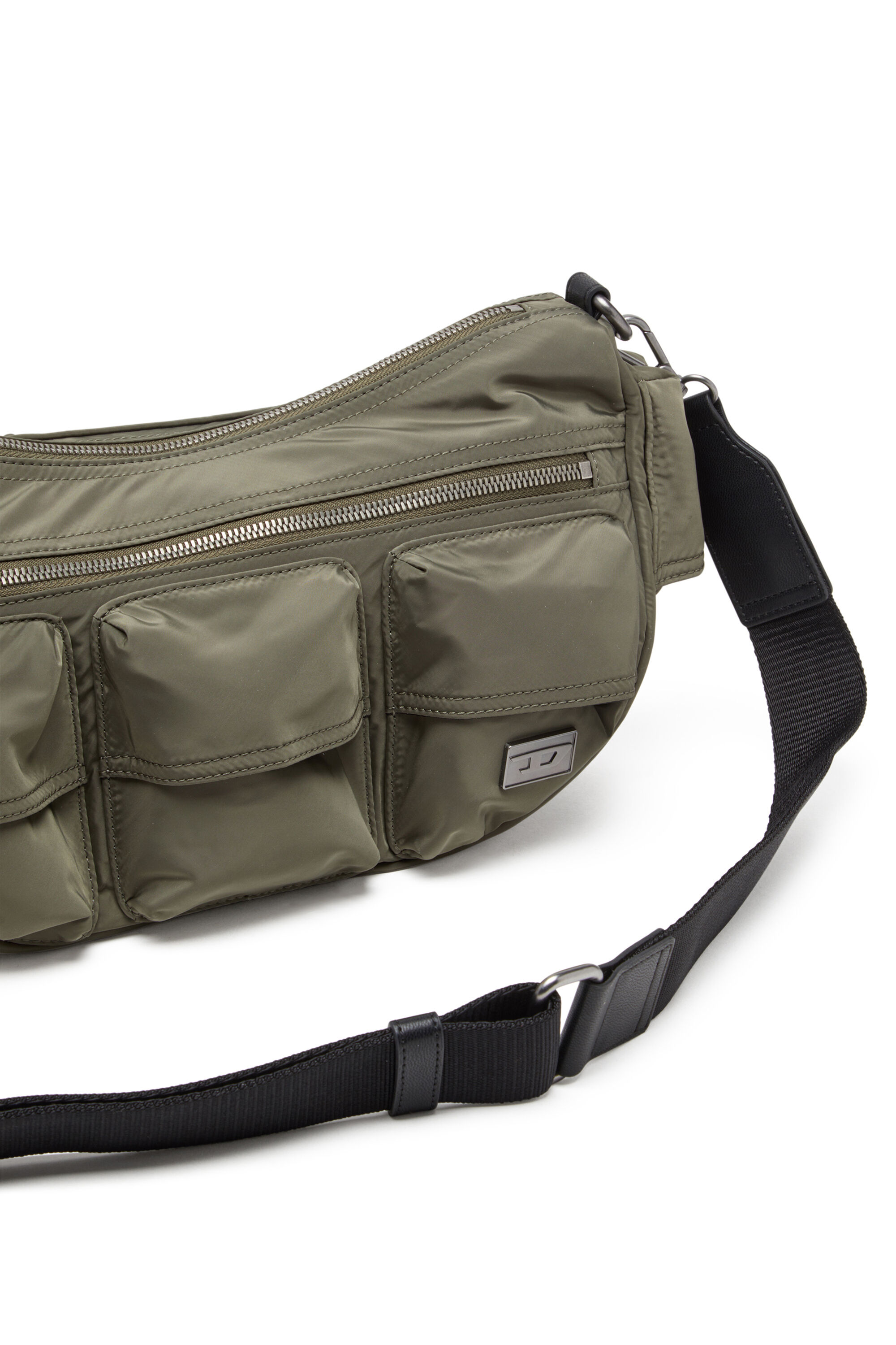 Diesel - MULTI-PKTS SHOULDER BAG X, Unisex's Multipocket bag in utilitarian shell in Green - 5