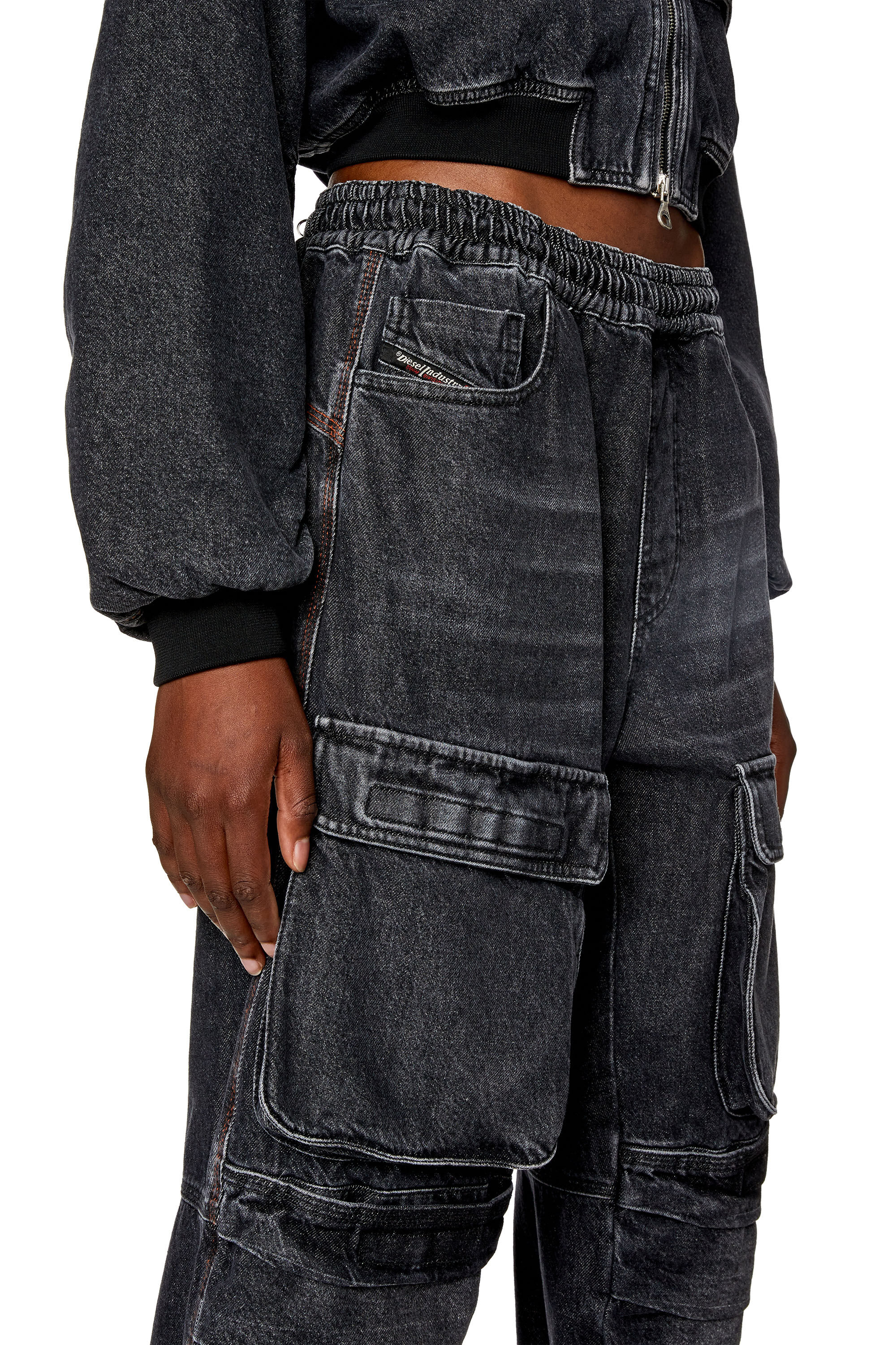 Diesel - Woman's Regular Jeans D-Mirt 0HLAA, Black/Dark grey - 5