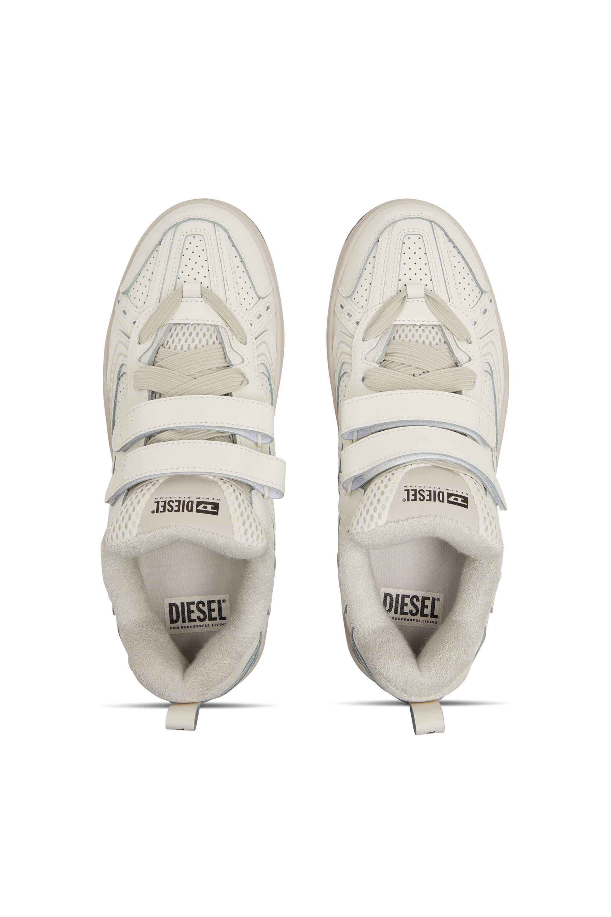 【関税込み】Diesel ホワイト S-Ukiyo Skt スニーカー Men's S-Ukiyo-Monochrome sneaker with straps | White | Diesel