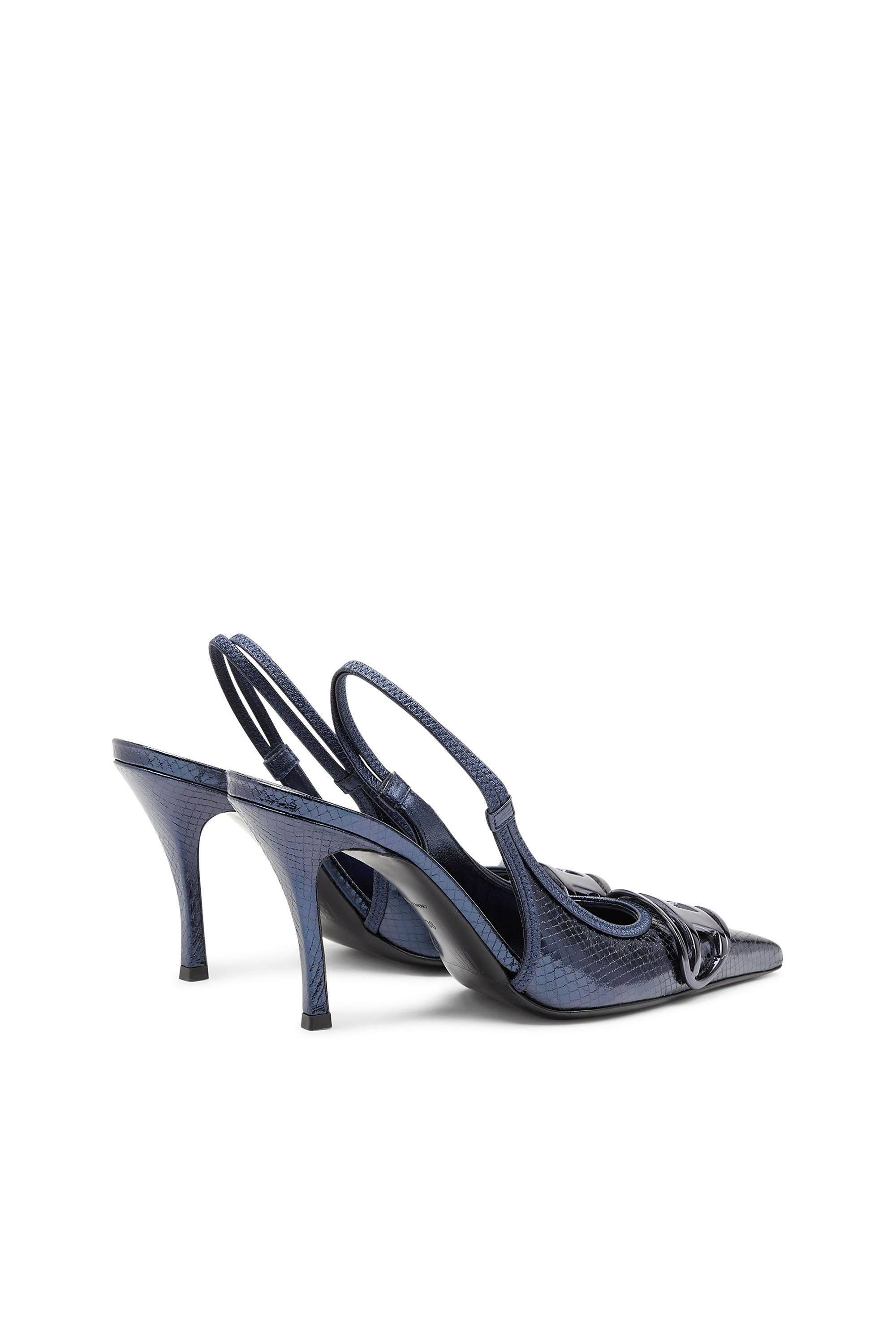 DIESEL｜PUMPS(HEELS) Diesel Black D-Venus SB 80 Slingback Pumps - Fabric of Society
