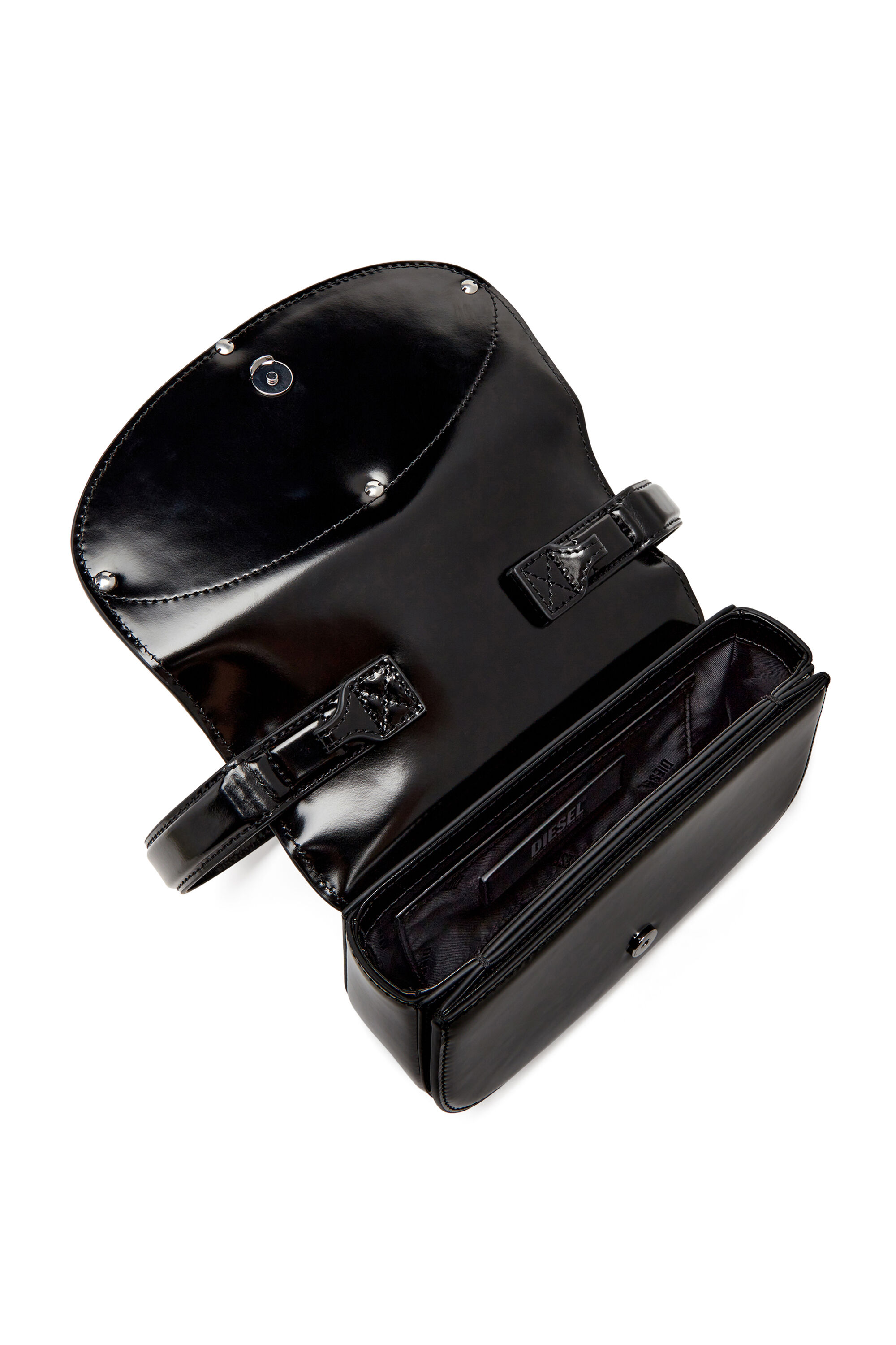 Diesel - 1DR, 1DR-Bolso de hombro icónico de cuero espejado Mujer in Negro - 2
