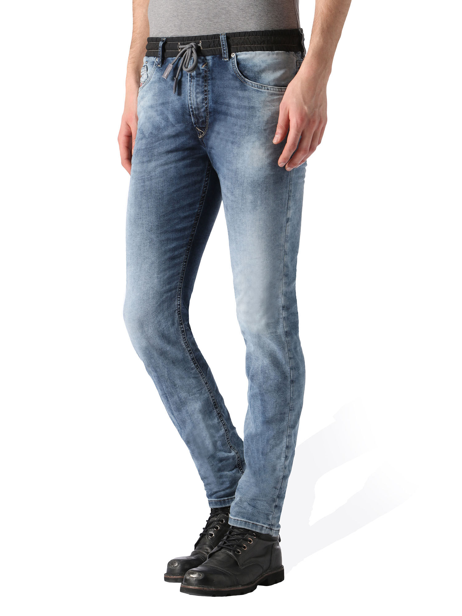 Spykar Men Light Blue Cotton Stretch Super Slim Fit Tapered Length Clean  Look Low Rise Jeans (Super Skinny)
