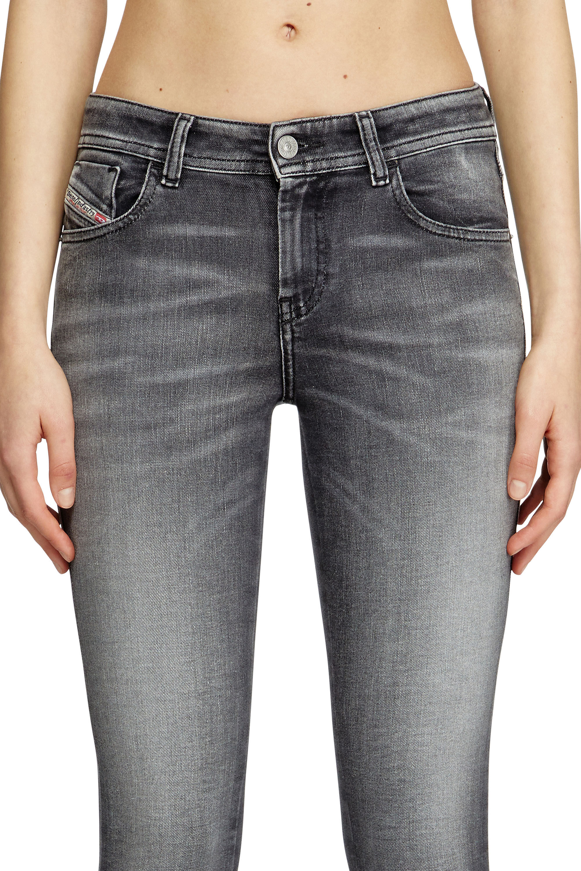Diesel - Skinny Jeans 2017 Slandy 09K97 Mujer, Negro/Gris oscuro - 4