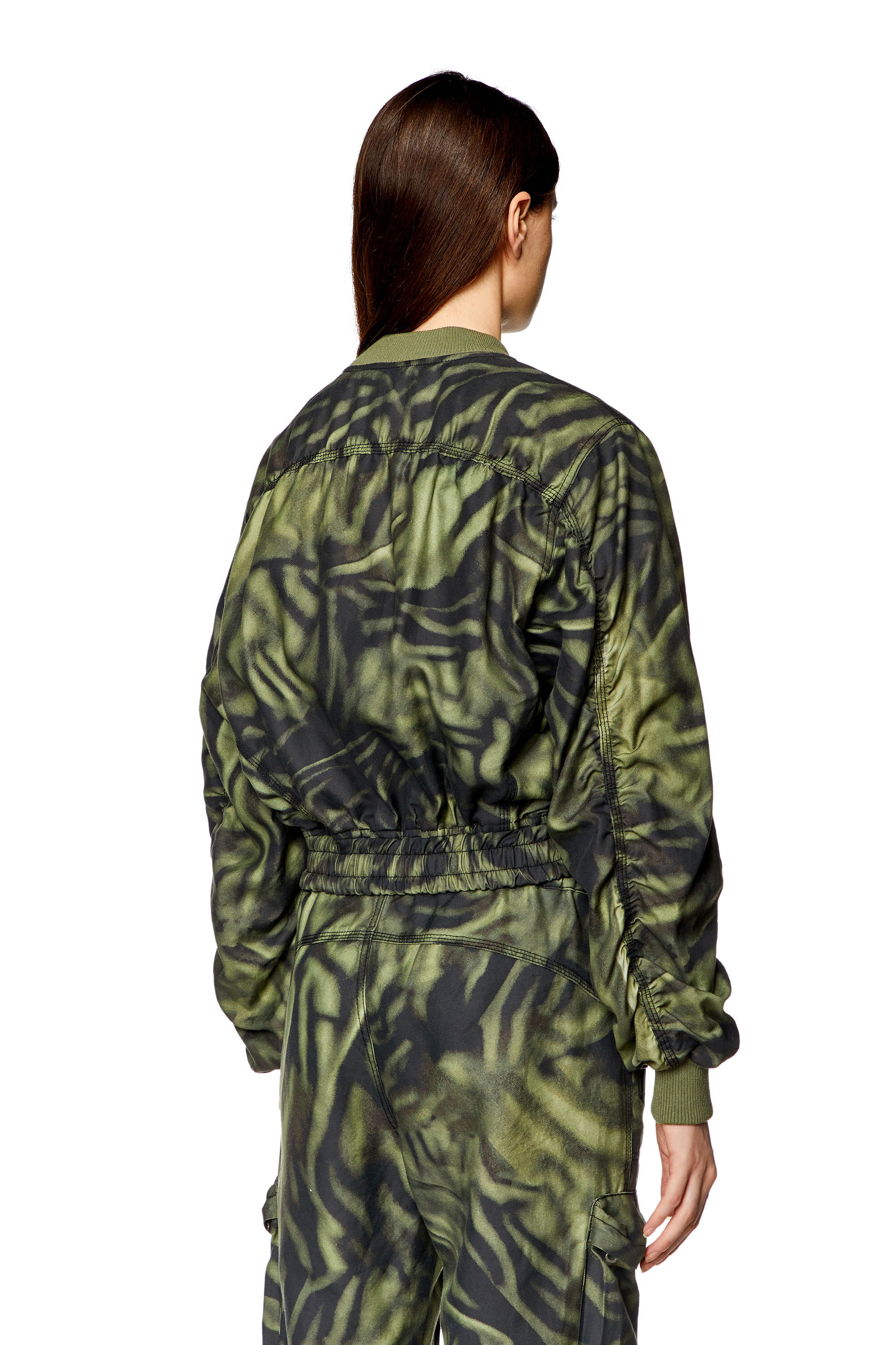 Women's Cargo bomber in zebra-camo twill | Multicolor | Diesel