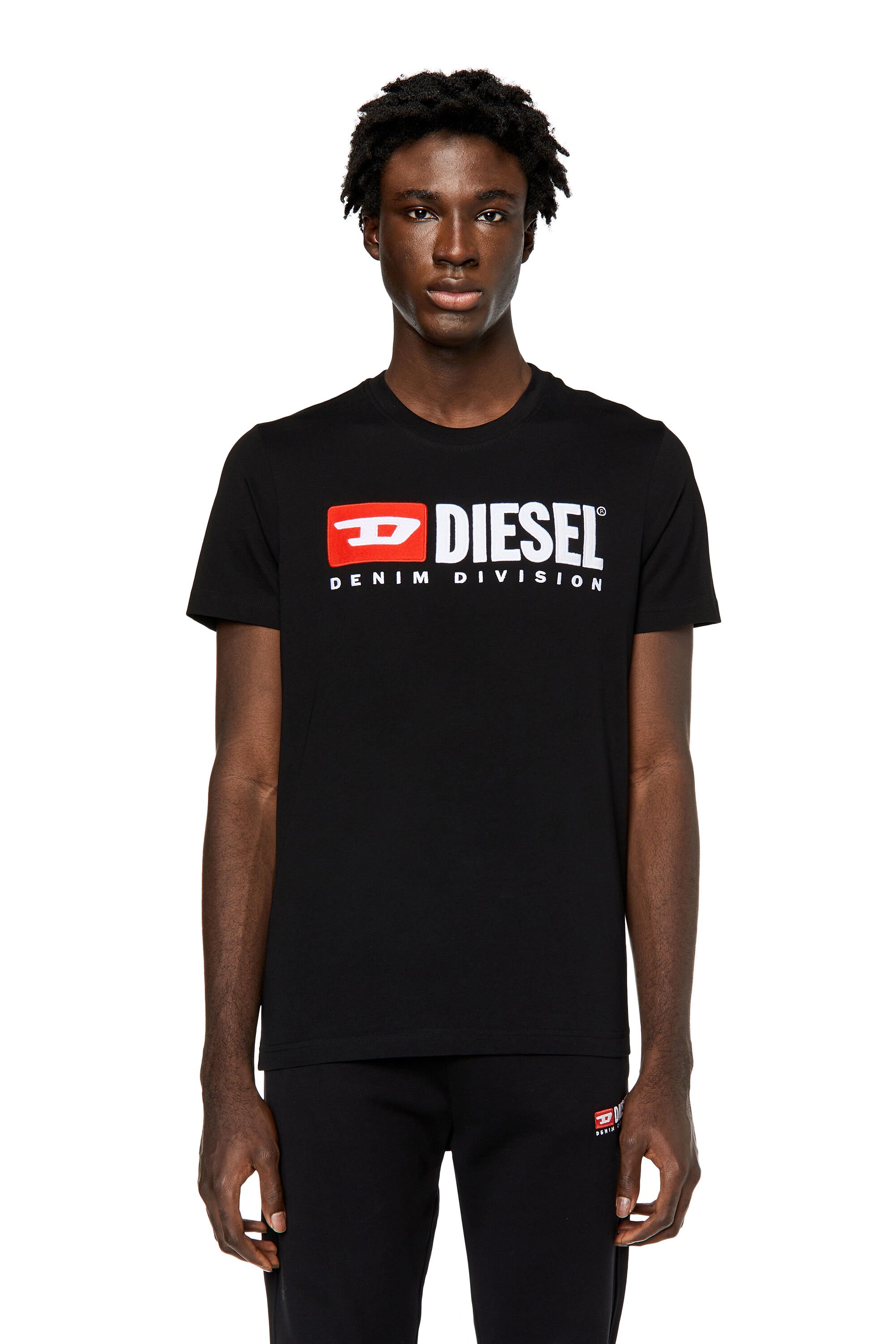 Diesel - T-DIEGOR-DIV, Hombre Camiseta con logotipo bordado in Negro - Image 3