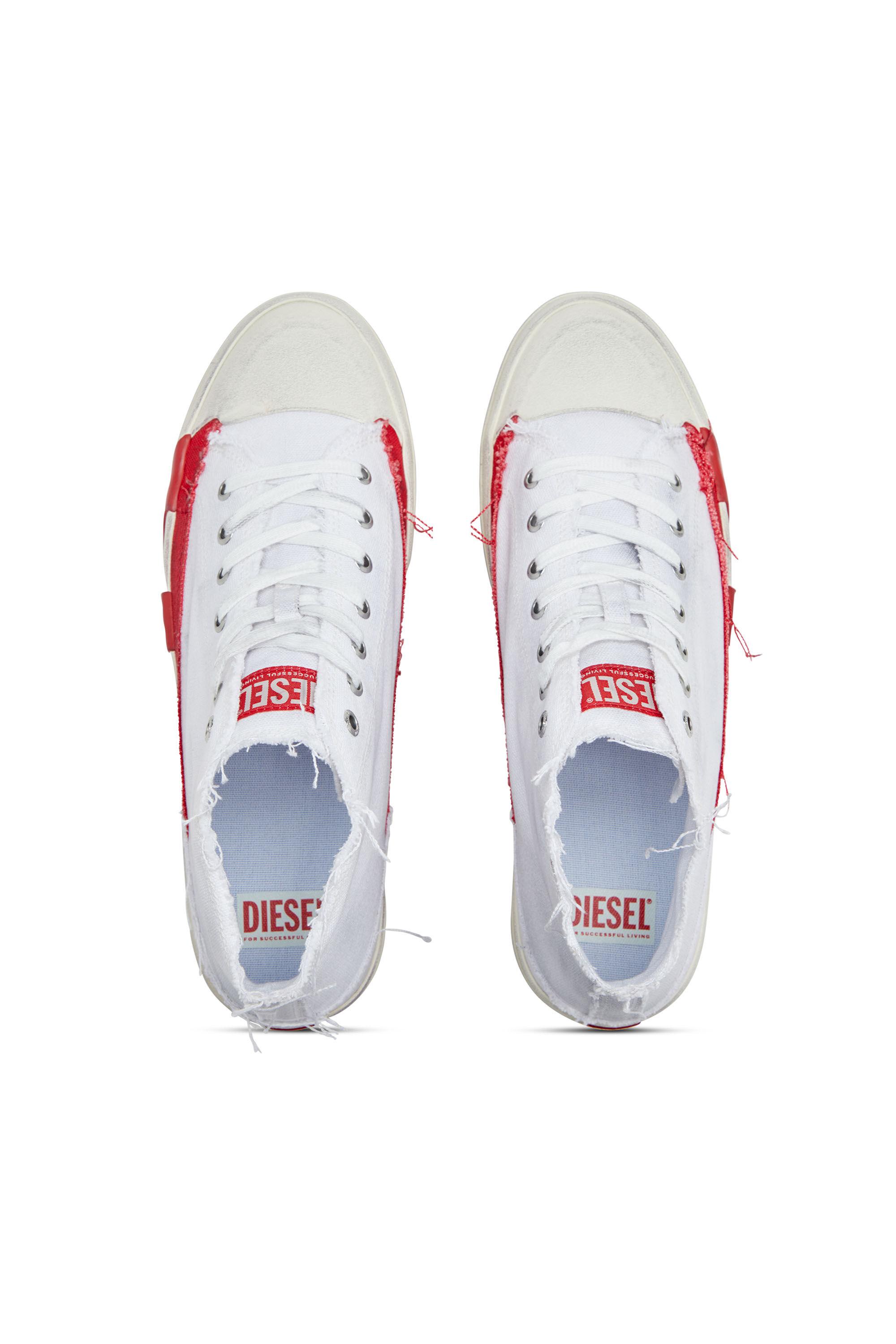 ト セール おすすめ Men's S-D-Verse-Dirty-effect high-top canvas sneakers コミック・アニメ
