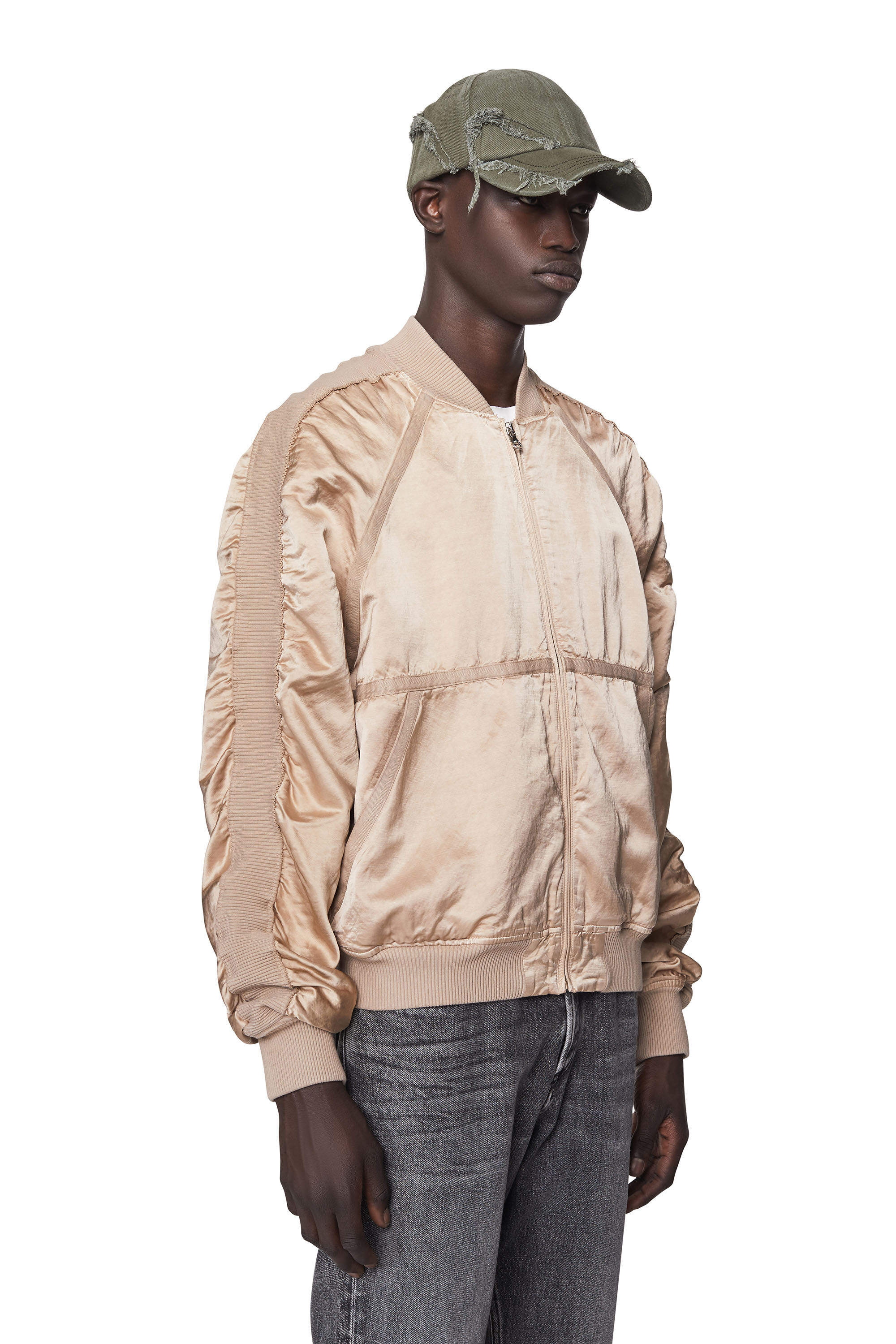 J-BOOM Man: Fashion Show satin bomber jacket | Diesel