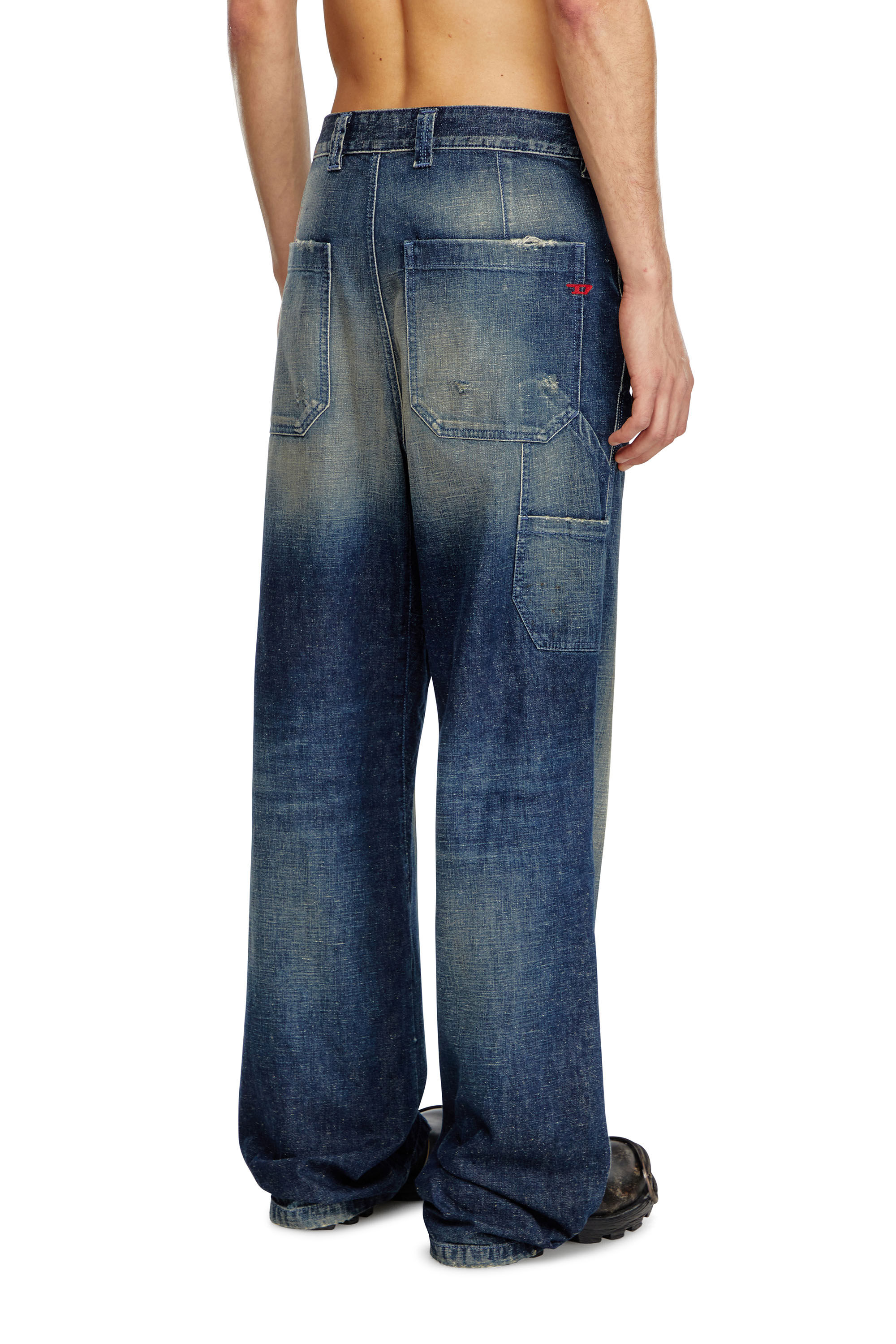 Diesel - Hombre Straight Jeans D-Livery 09J91, Azul Oscuro - Image 4