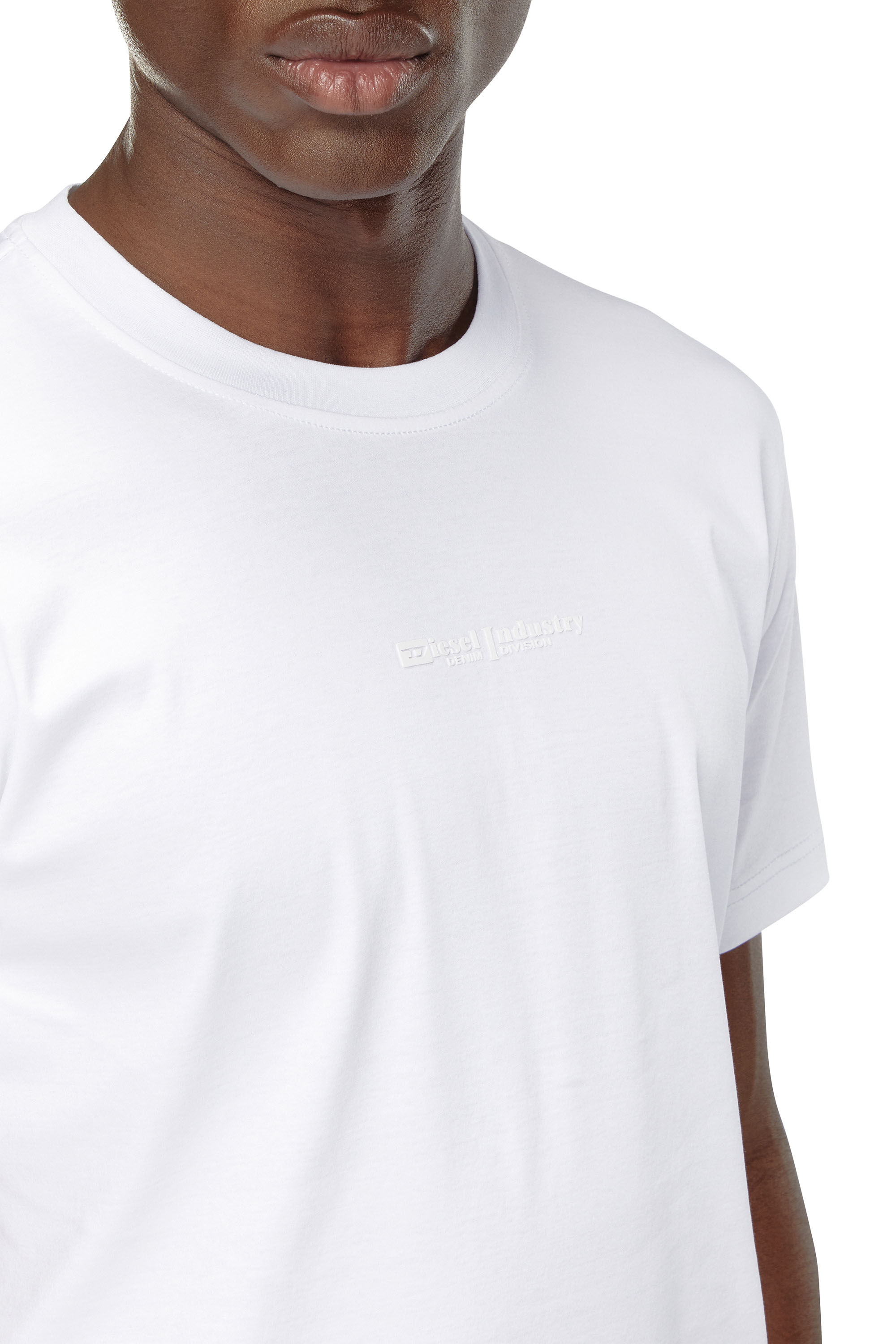 Diesel - T-MIEGOR-K76, Man's T-shirt with tonal Diesel Industry print in White - 4