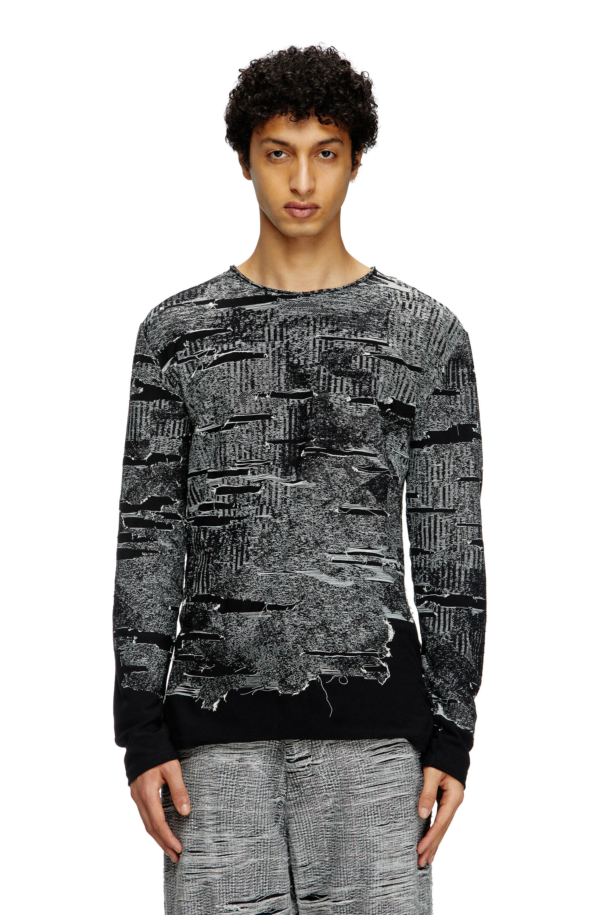 DIESEL 20aw J-SMOAK-EMBRO BLACK サイズXL Men's bomber Jacket in solarised satin | Black | Diesel