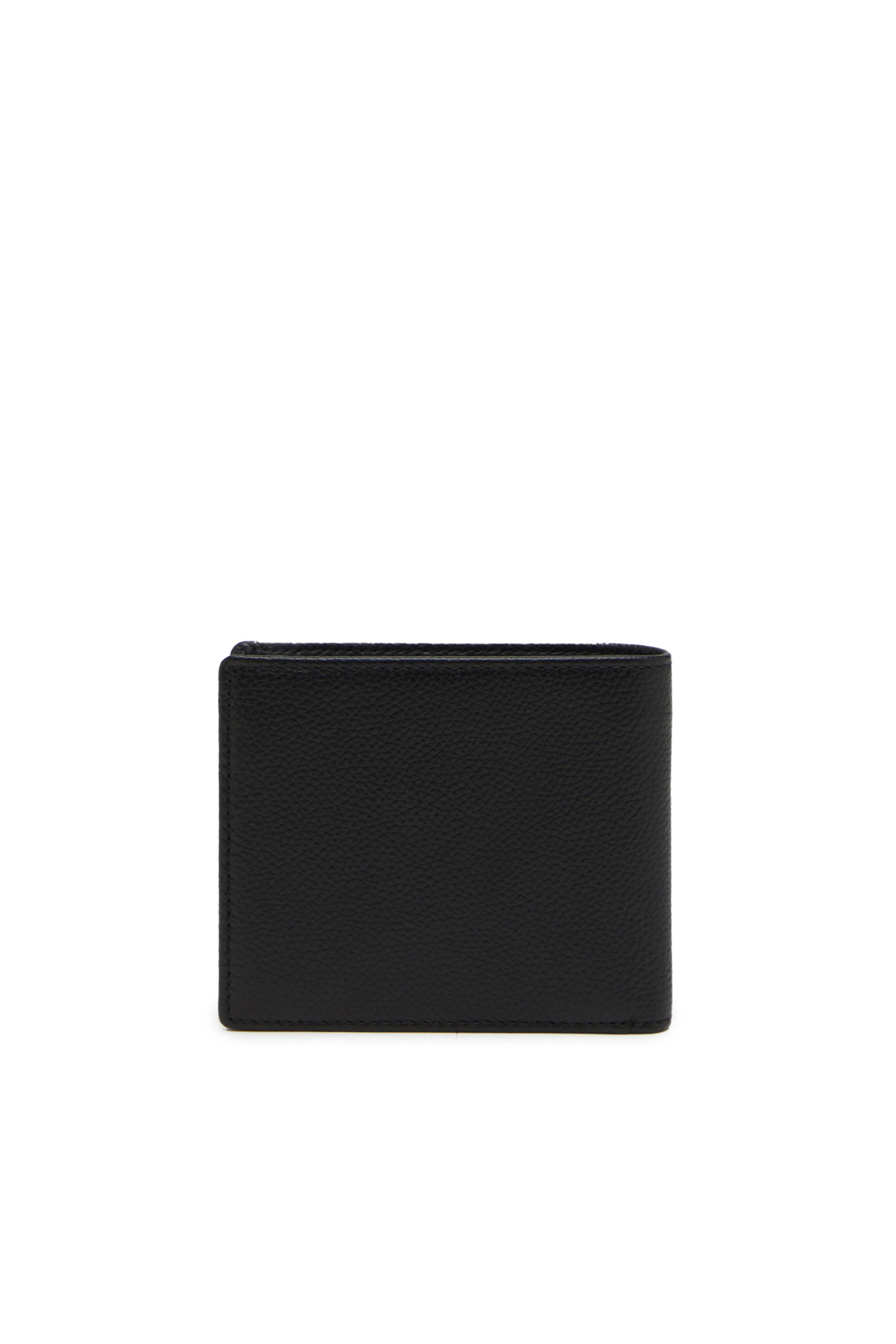 FOLDED COMPACT WALLET IN GRAINED CALFSKIN - BLACK