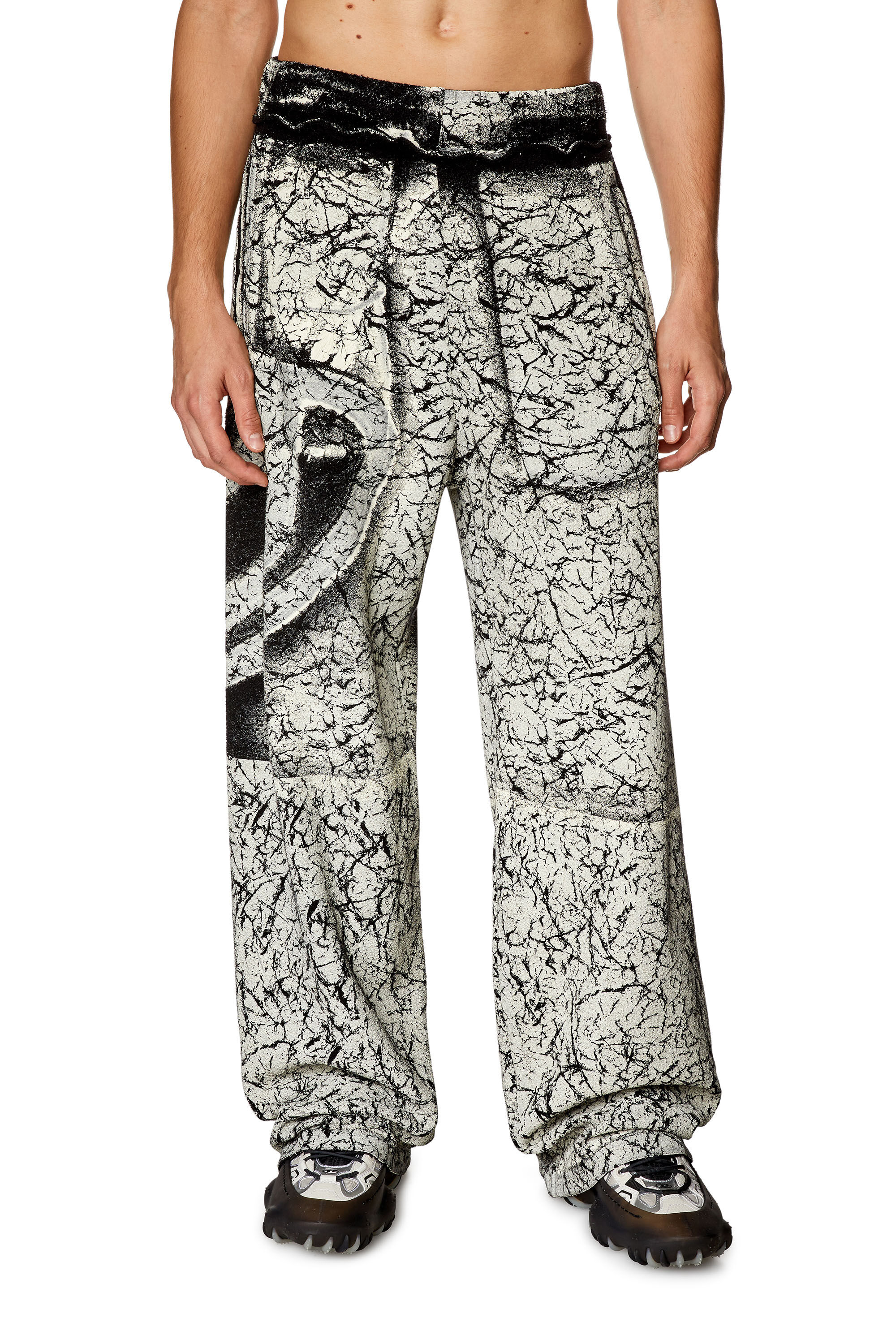 Men's Track pants with cracked coating | Multicolor | Diesel
