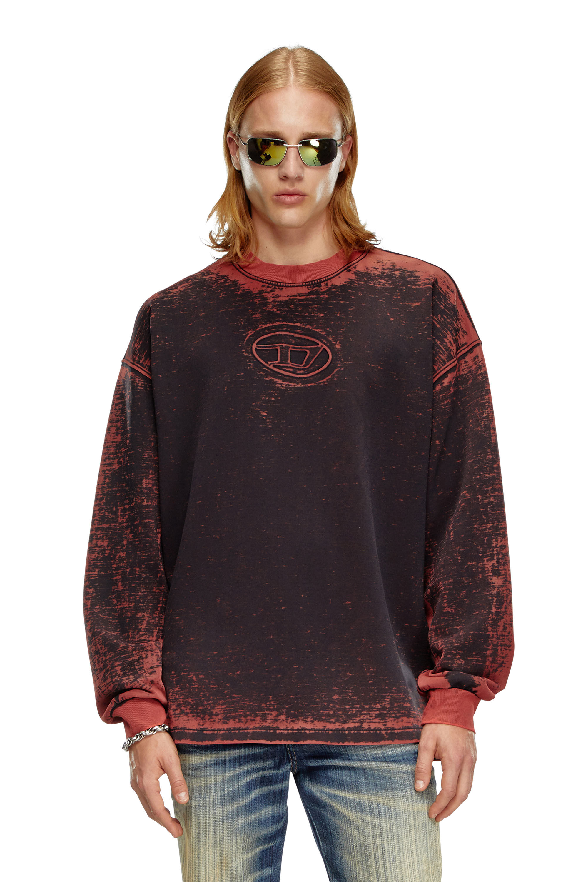 Diesel red sweatshirt outlet