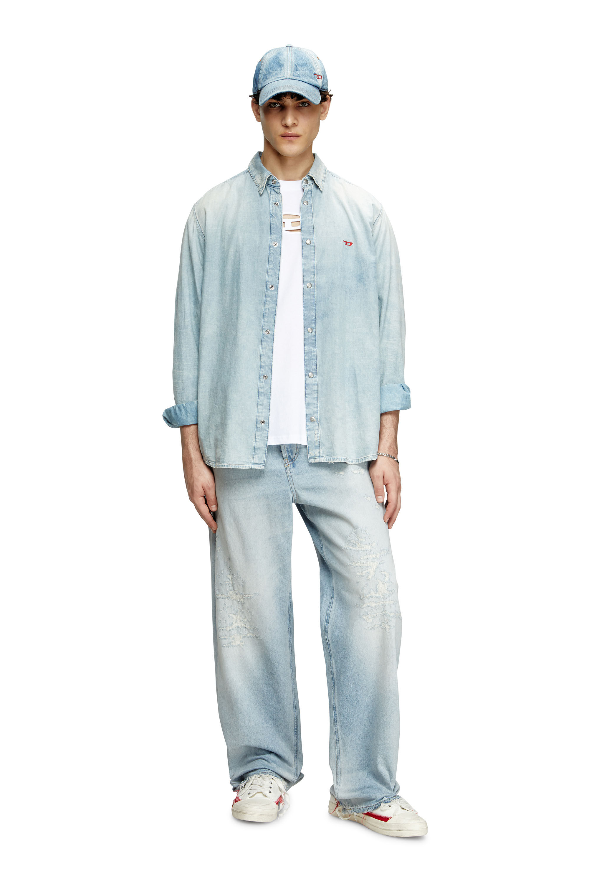 Diesel - T-BOXT-OD, Camiseta con Oval D bordado Unisex in Blanco - 1