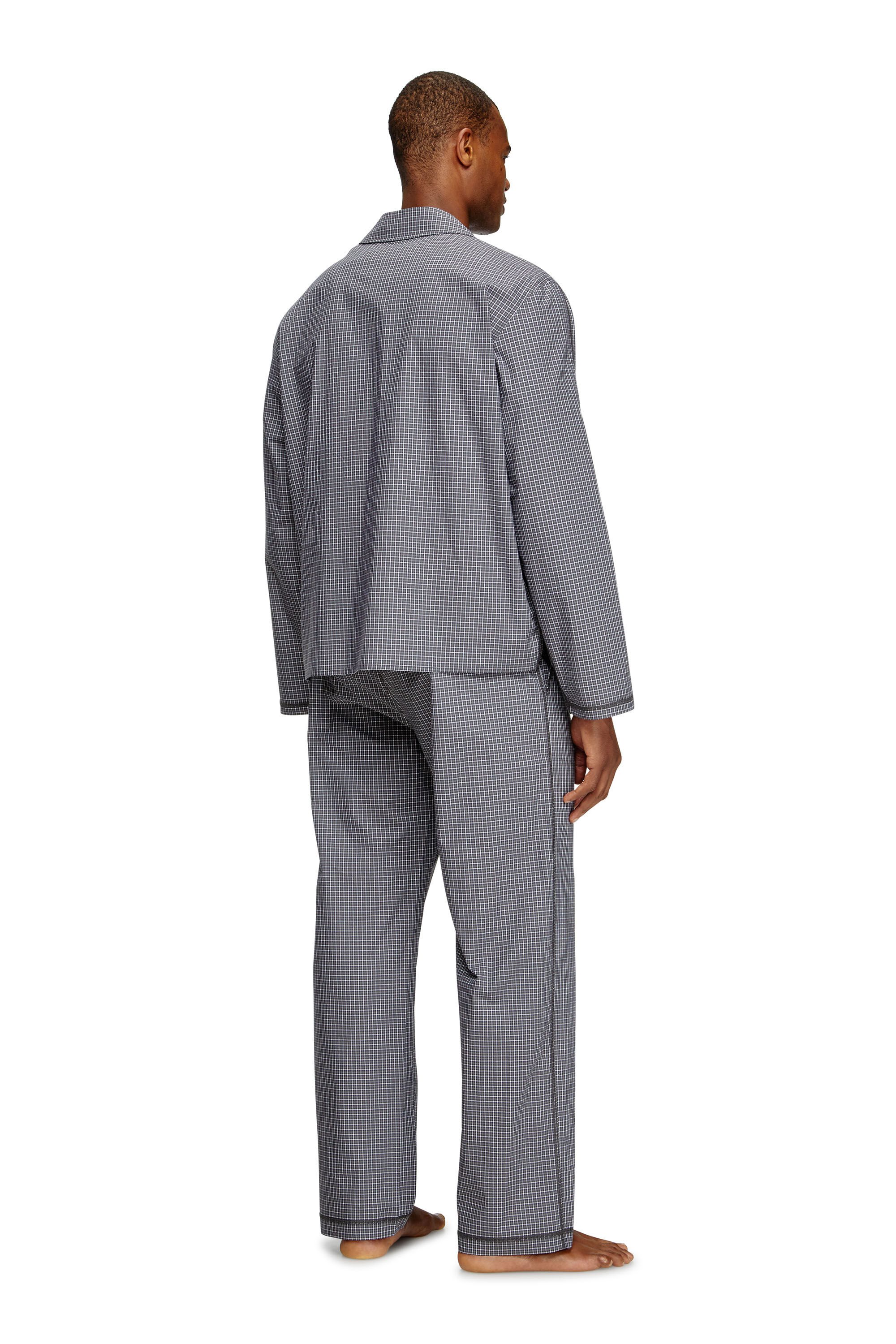 Diesel - SET-PAUL-D-CORE, Man's Pyjamas in check cotton in Grey - 1