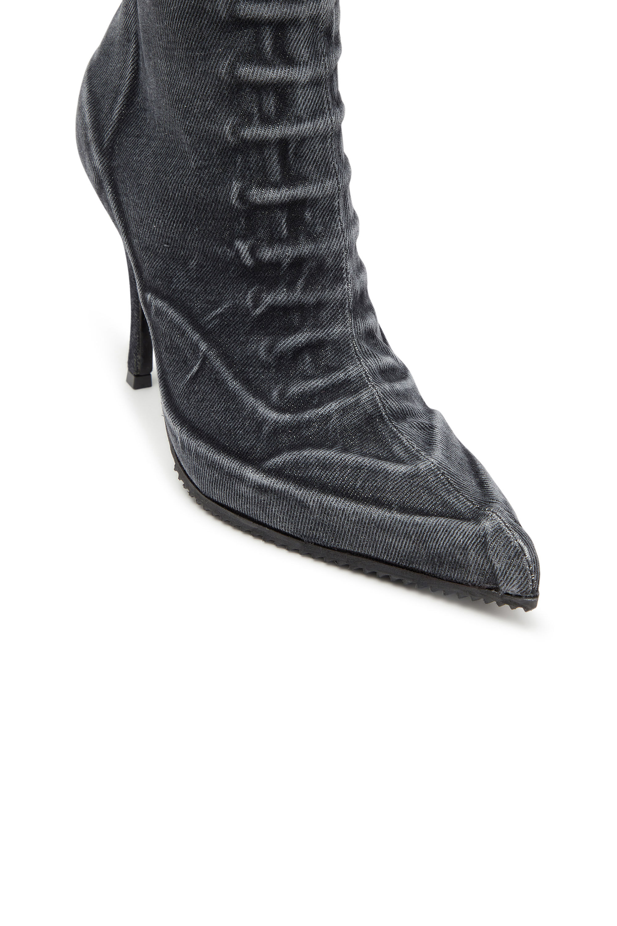 Women's D-Cloud-Boot in washed denim | Black | Diesel