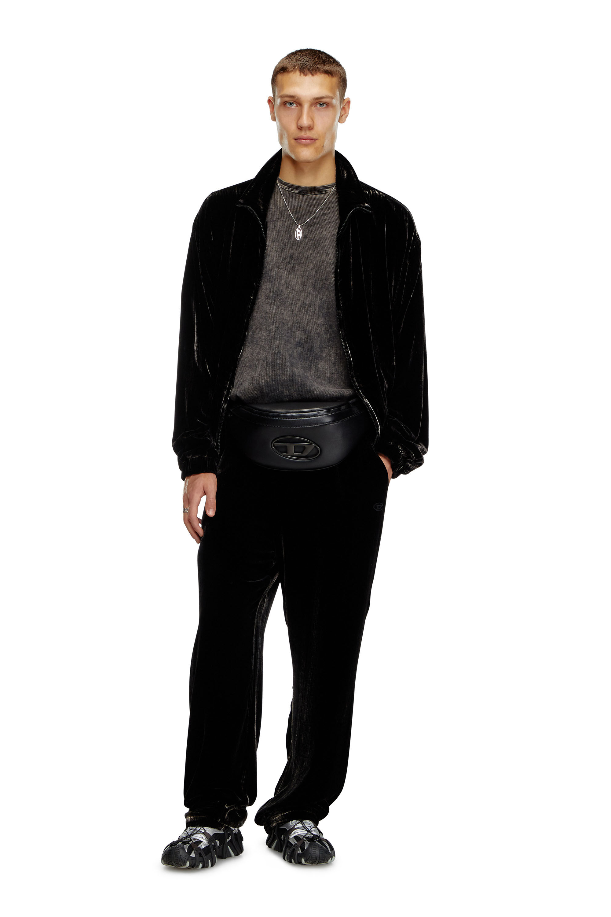 Women's Holi-D Belt Bag M in PU and neoprene | Black | Diesel Women's Holi-D Belt Bag M in PU and neoprene | Black | Diesel